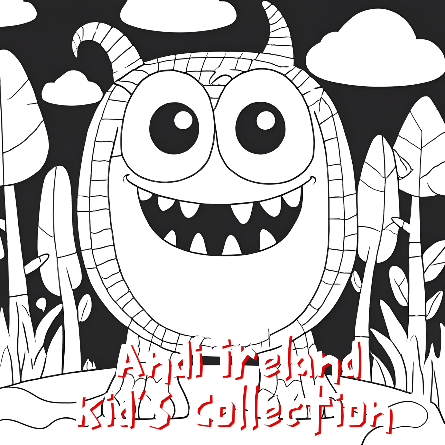 Stevie's Monster Friends Simple Image Coloring Book