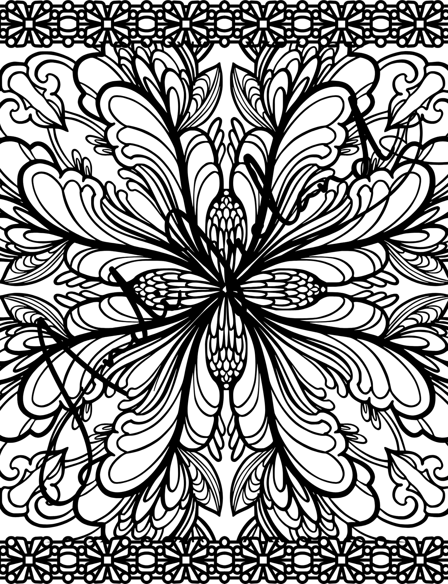 MindSpace Creatives Adult Coloring Book: Florals