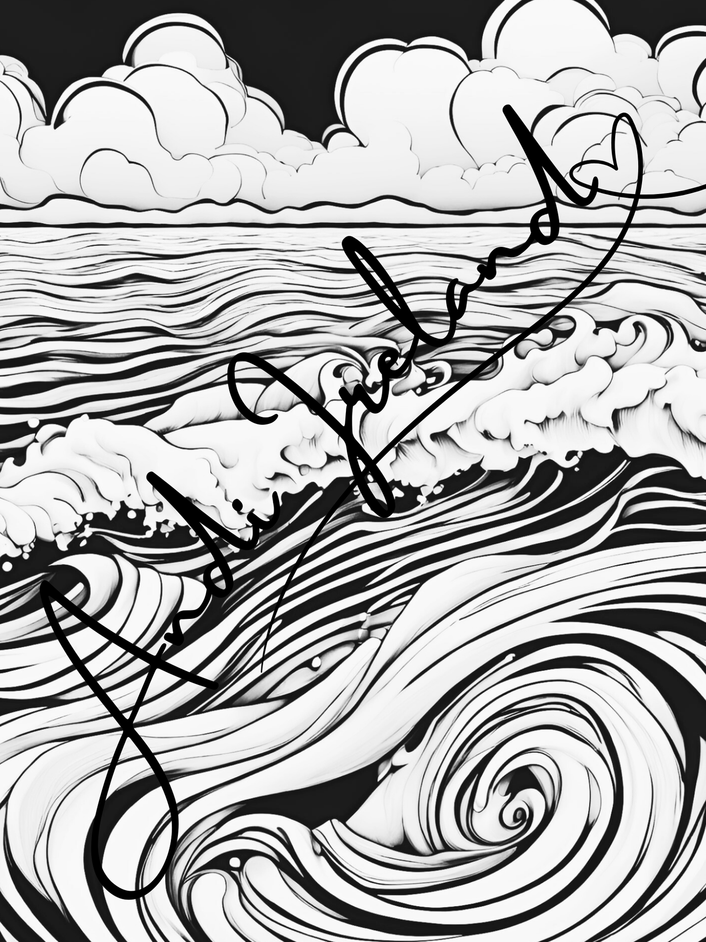 Ocean Waves Patterns Coloring Pages | PDF Download