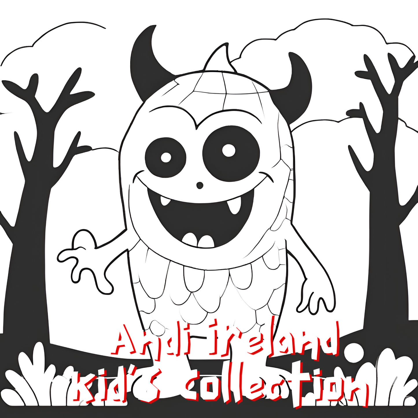 Stevie's Monster Friends Simple Image Coloring Book