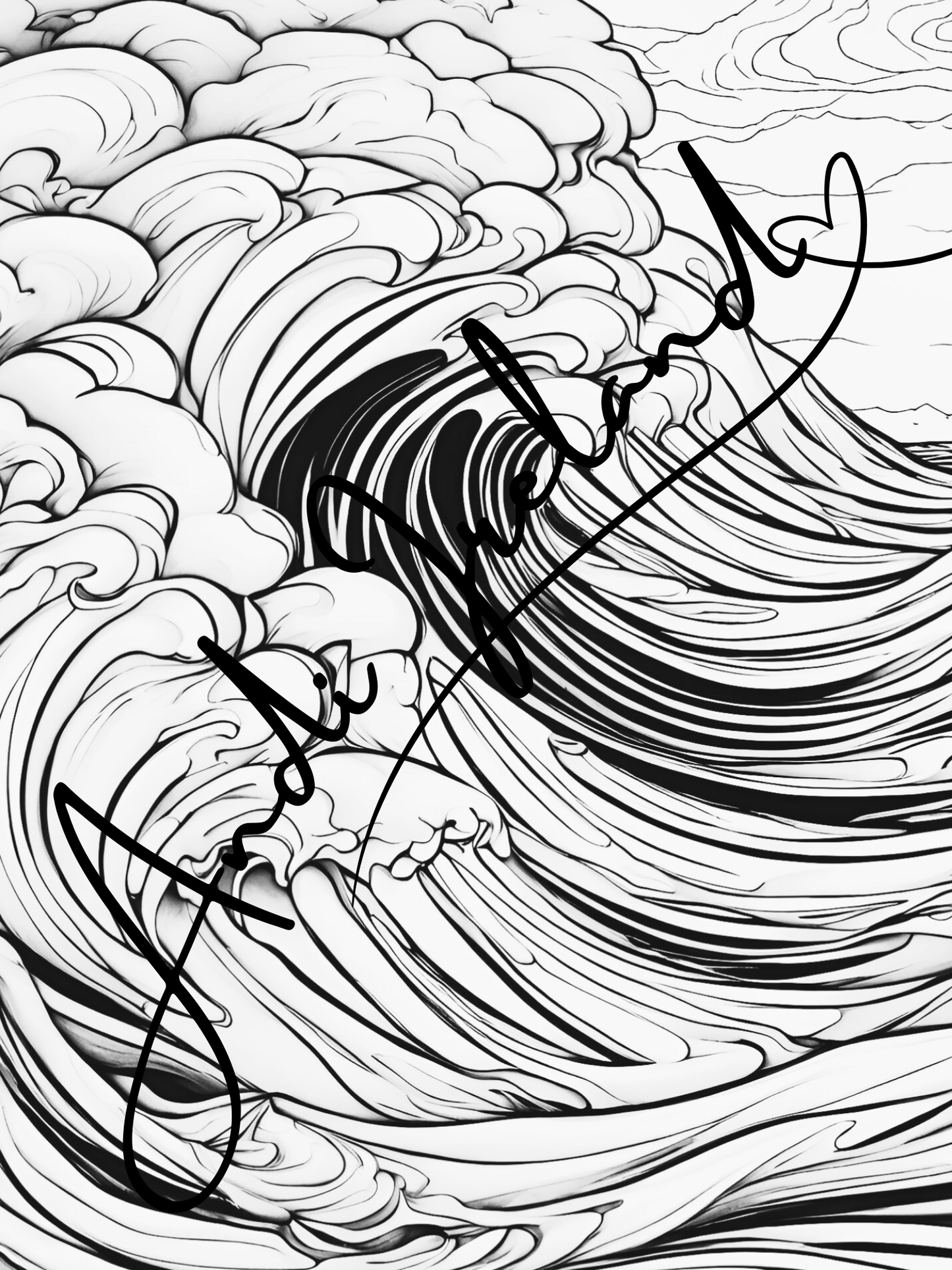 Ocean Waves Patterns Coloring Pages | PDF Download