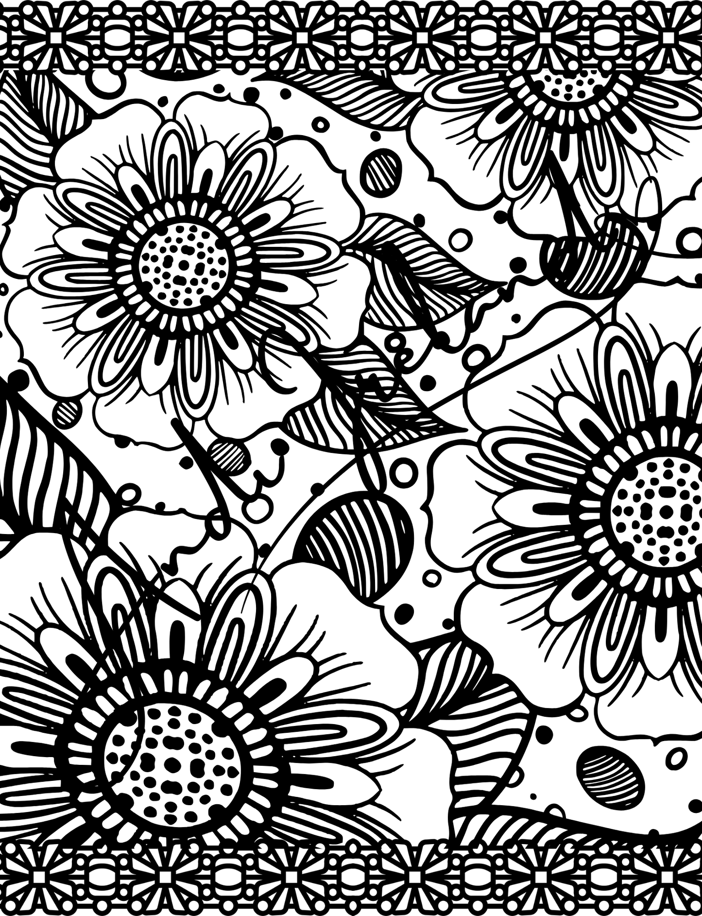 MindSpace Creatives Adult Coloring Book: Florals