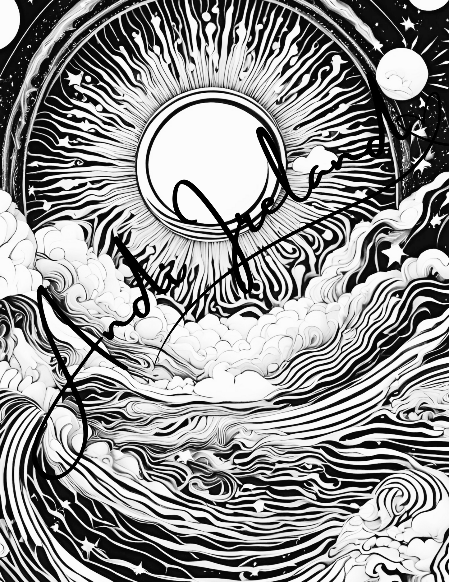 Sun, Moon and Stars Coloring Pages | PDF Download