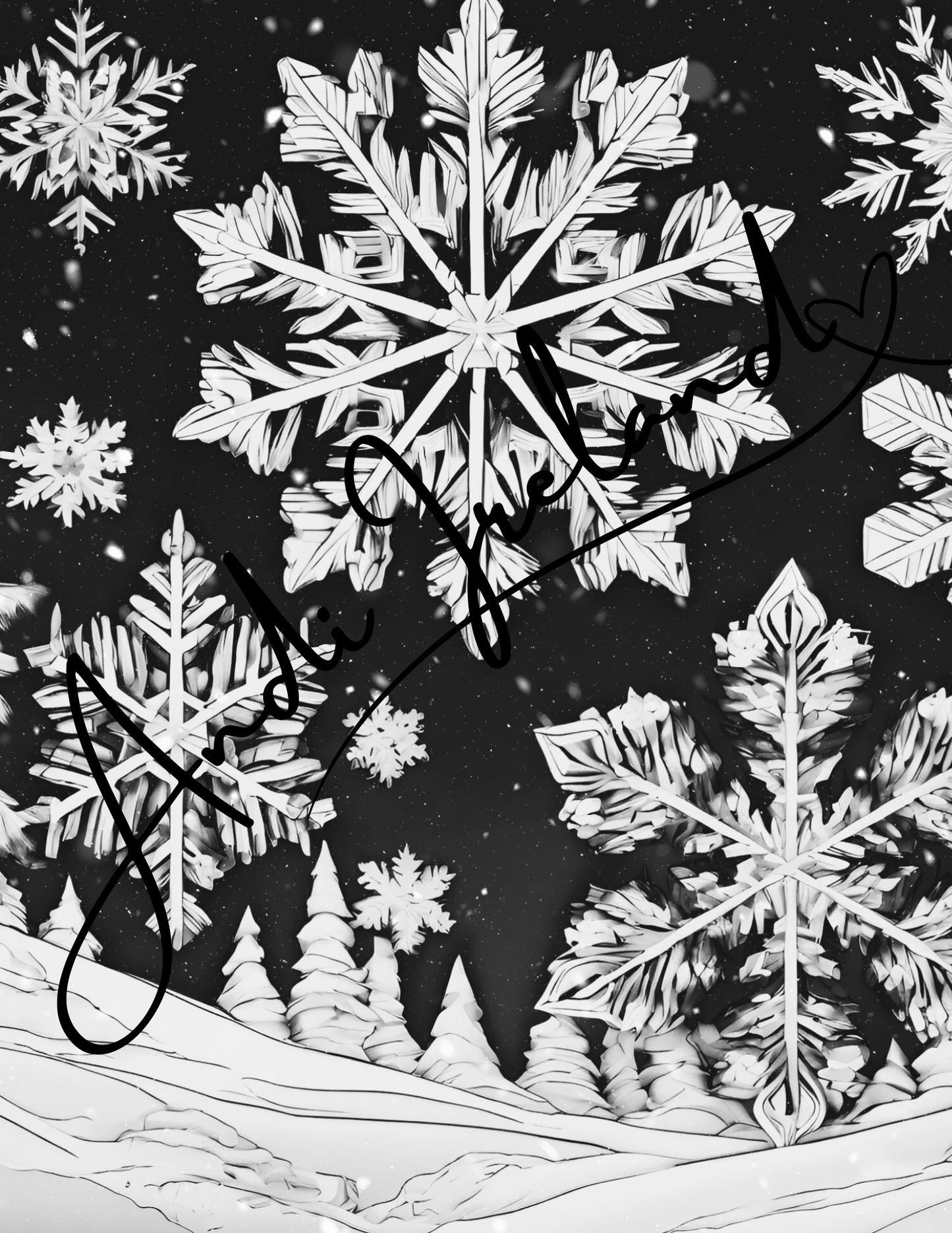 MindSpace Creatives: Adult Coloring Book Snowflake Magic