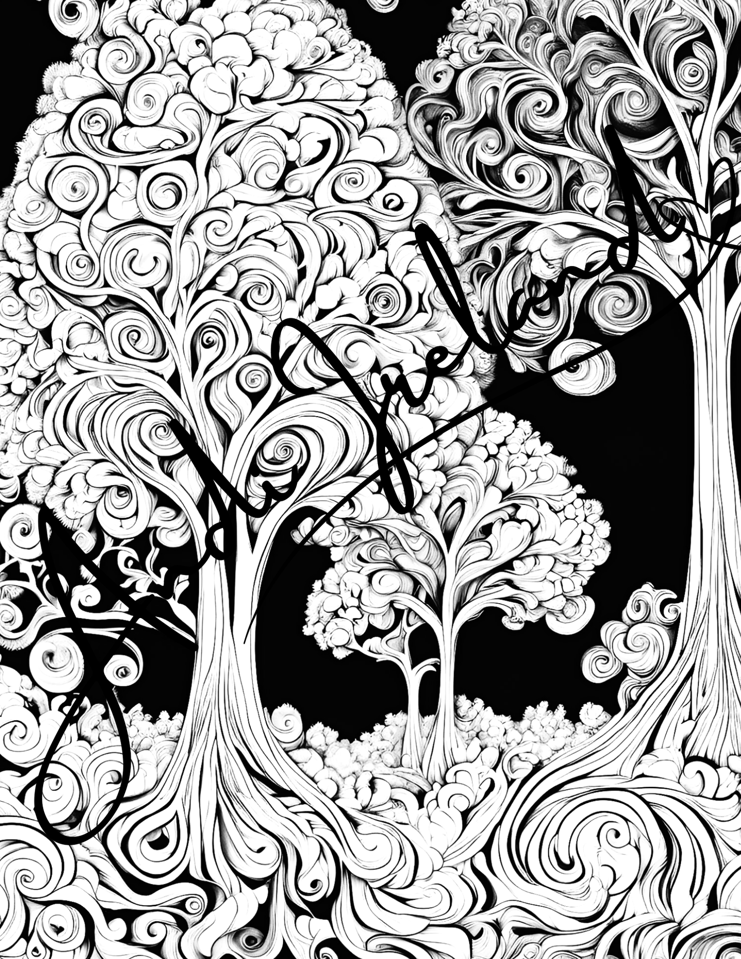 Into The Woods Trees Coloring Pages | PDF Download