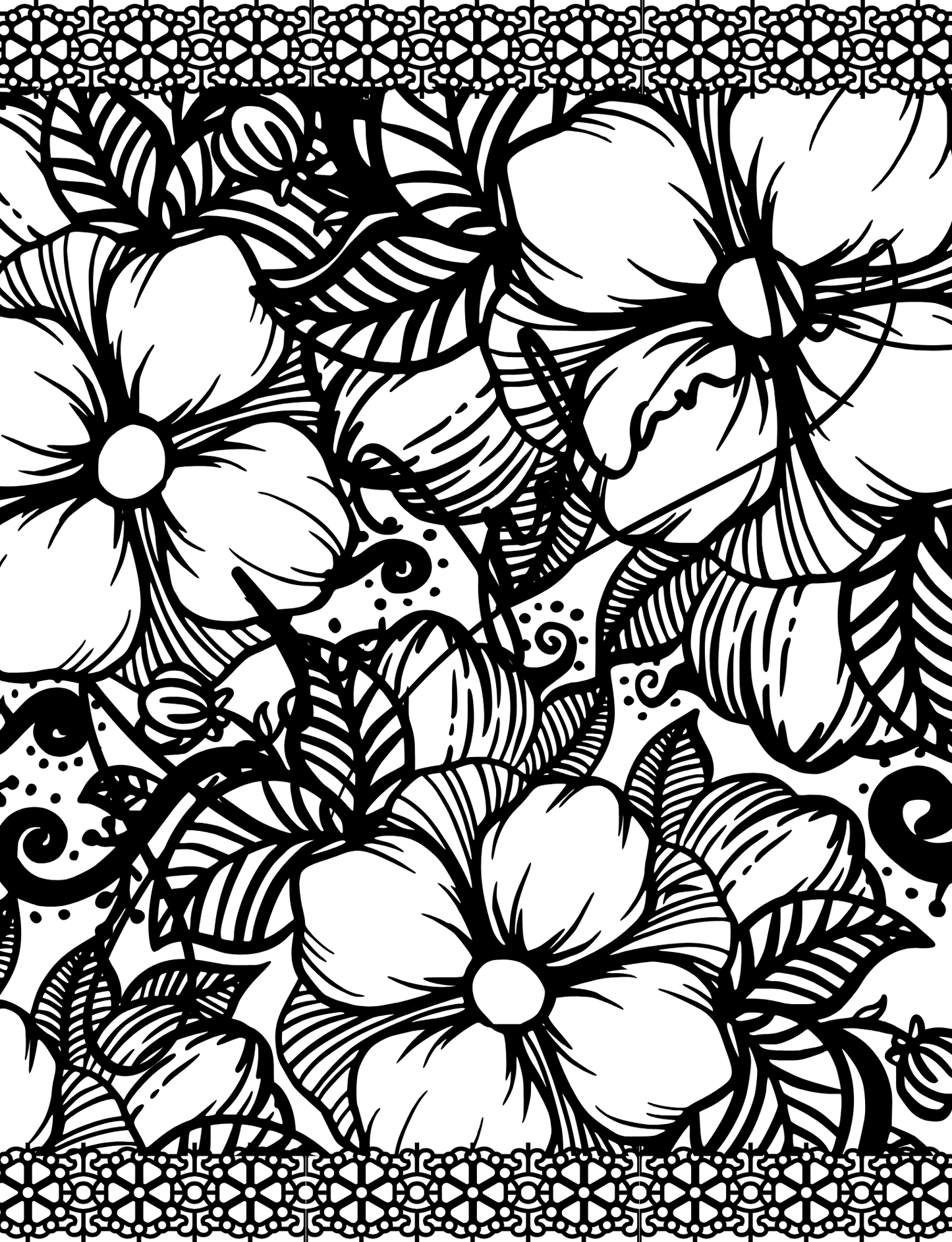 MindSpace Creatives Adult Coloring Book: Florals