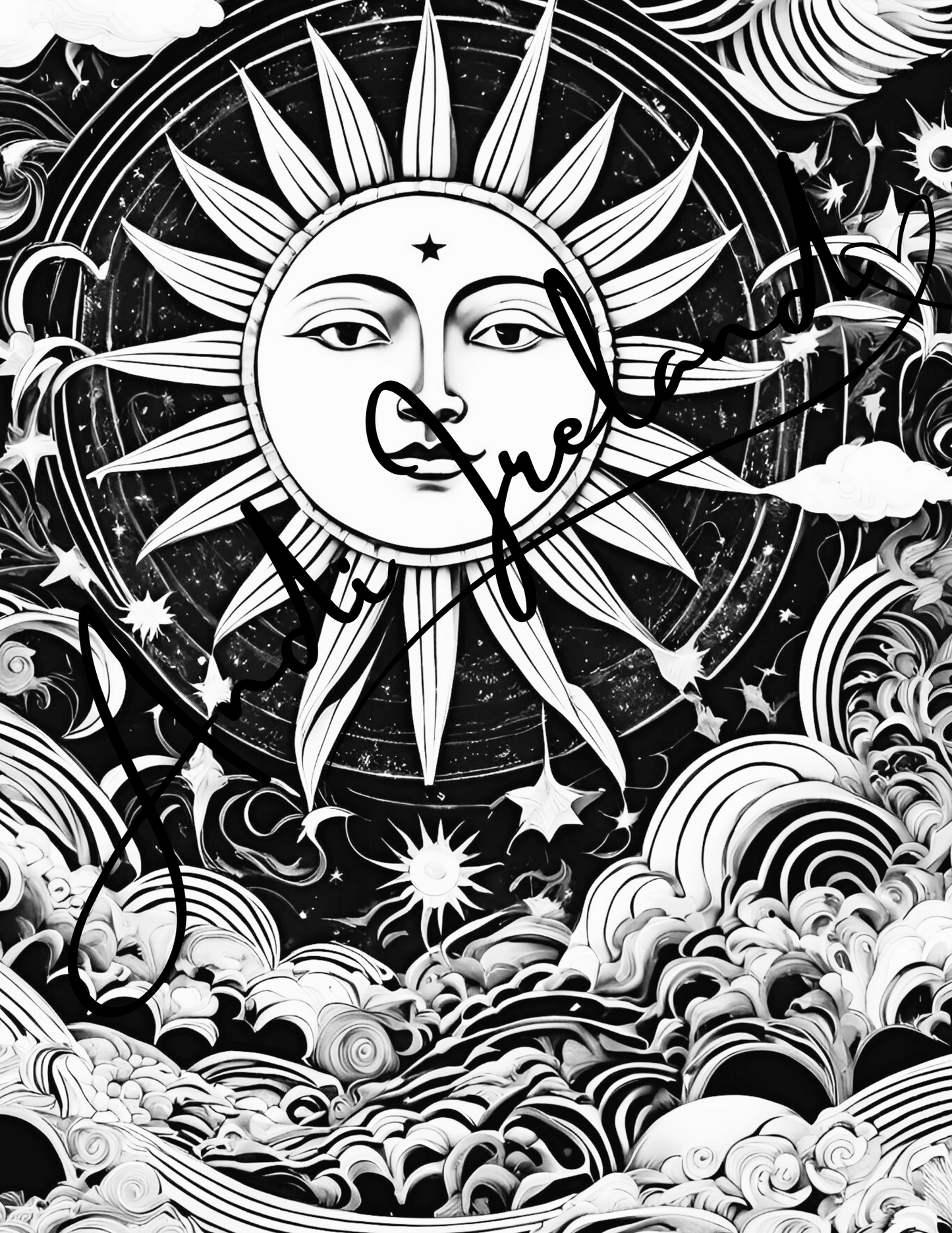 Sun, Moon and Stars Coloring Pages | PDF Download