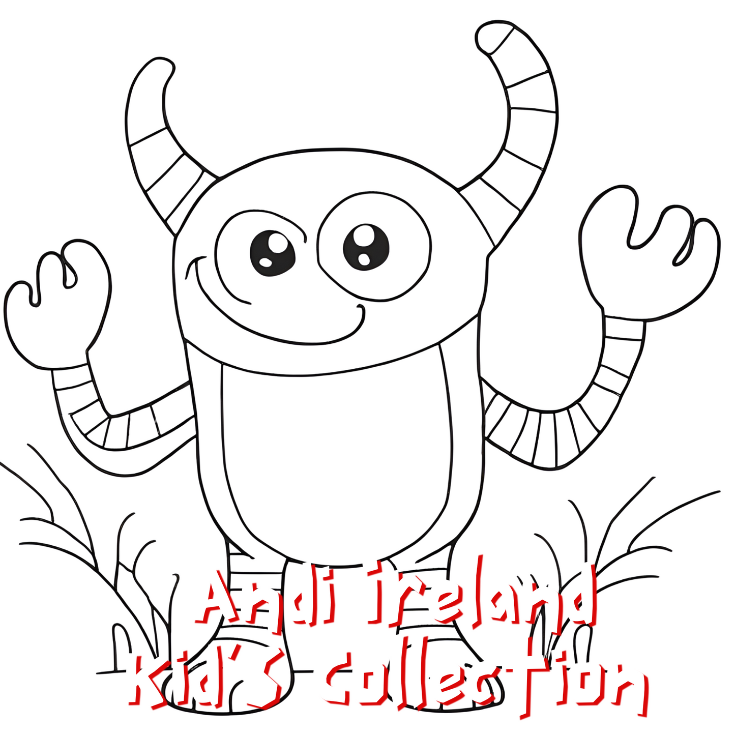 Stevie's Monster Friends Simple Image Coloring Book