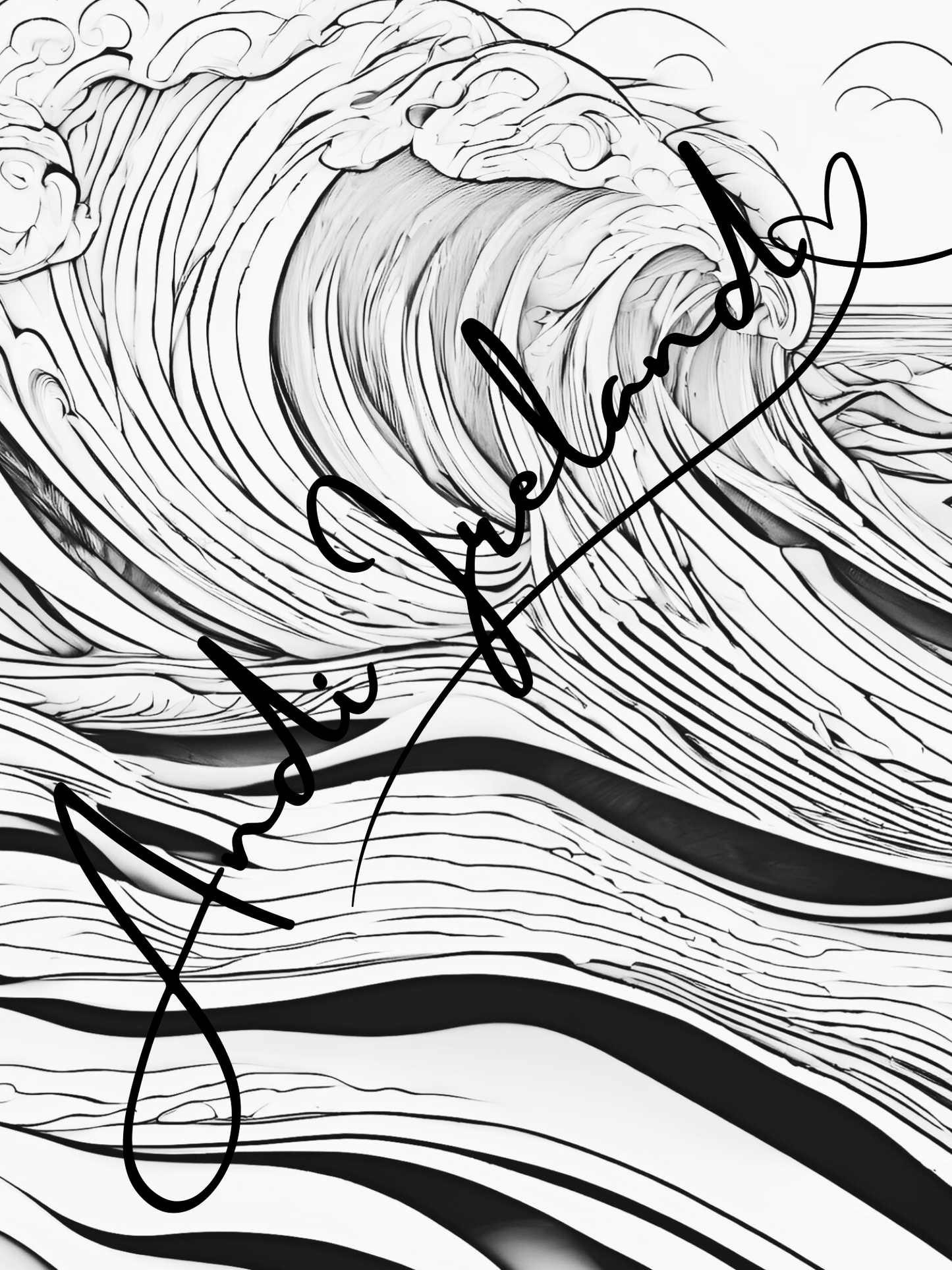 Ocean Waves Patterns Coloring Pages | PDF Download