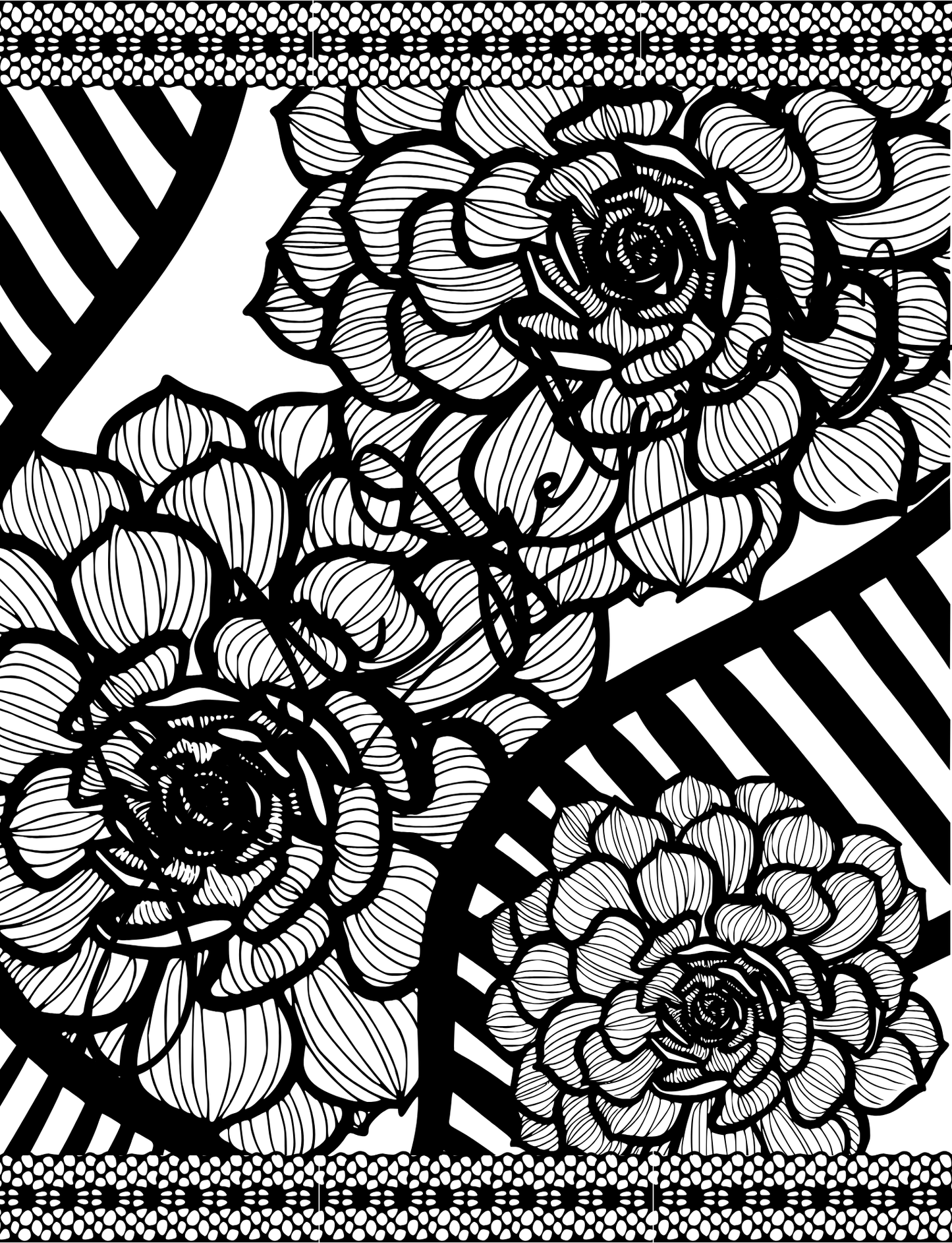 MindSpace Creatives Adult Coloring Book: Florals