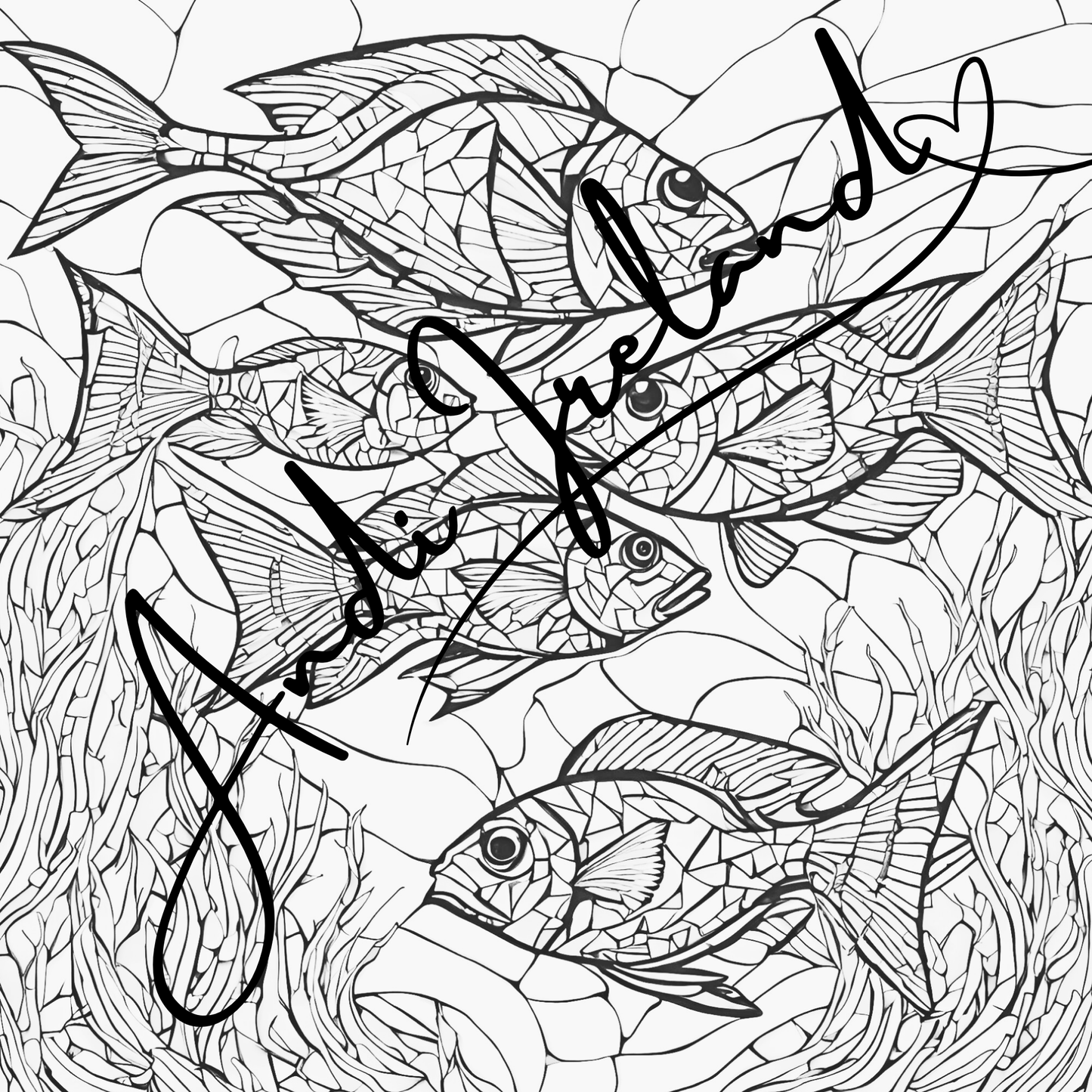 MindSpace Creatives Adult Coloring Book: Creative Coloring Fish Patterns