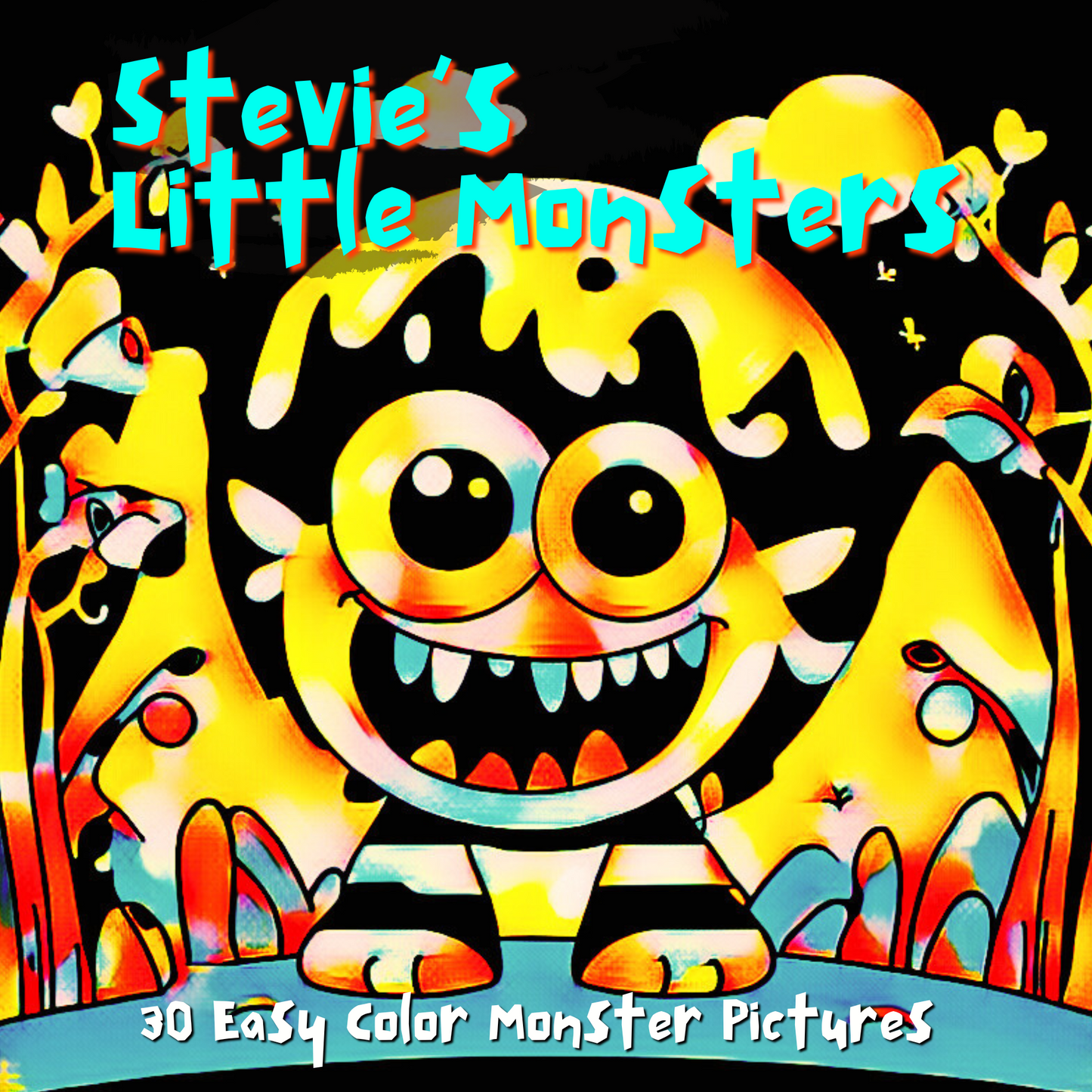 Stevie's Monster Friends Simple Image Coloring Book