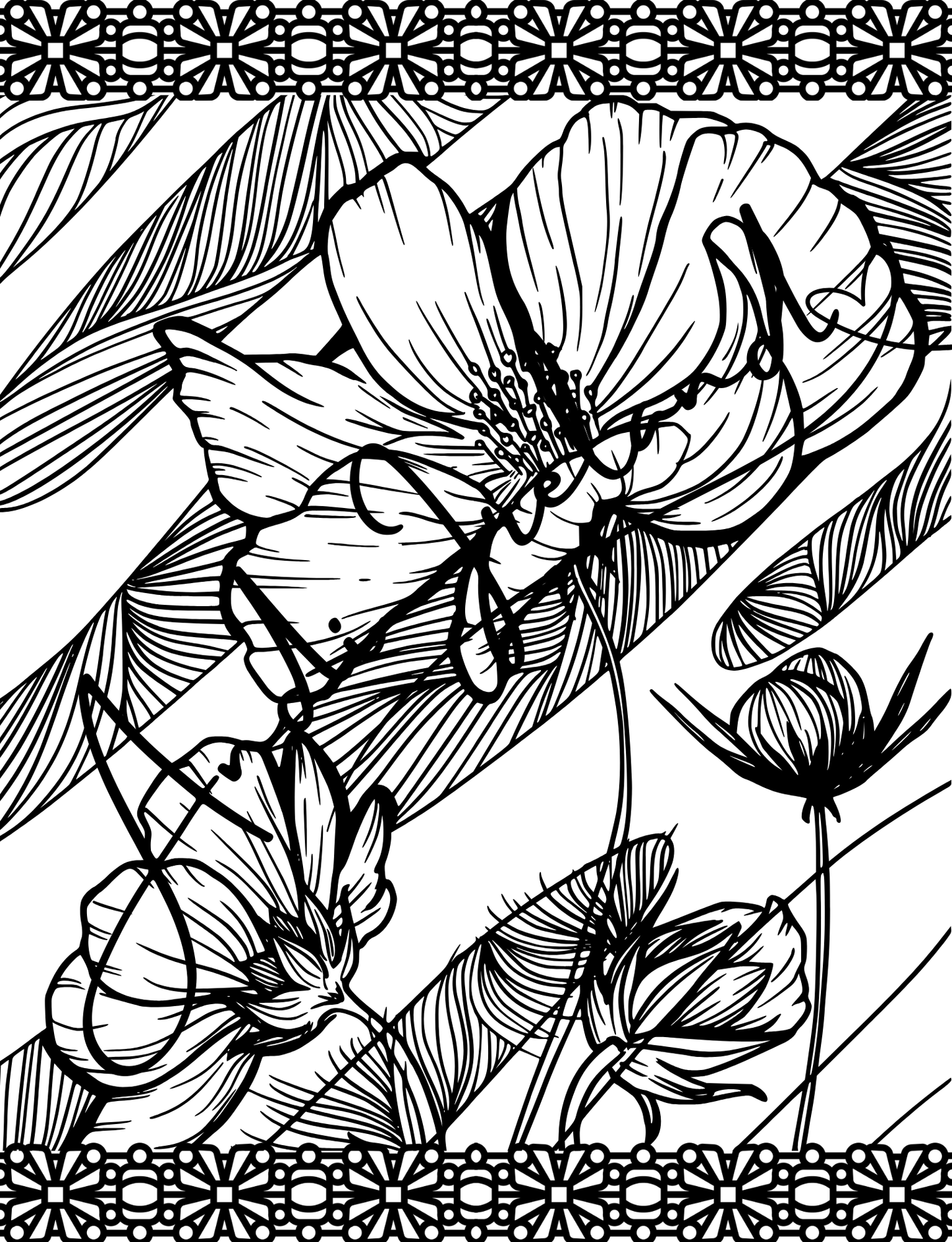 MindSpace Creatives Adult Coloring Book: Florals