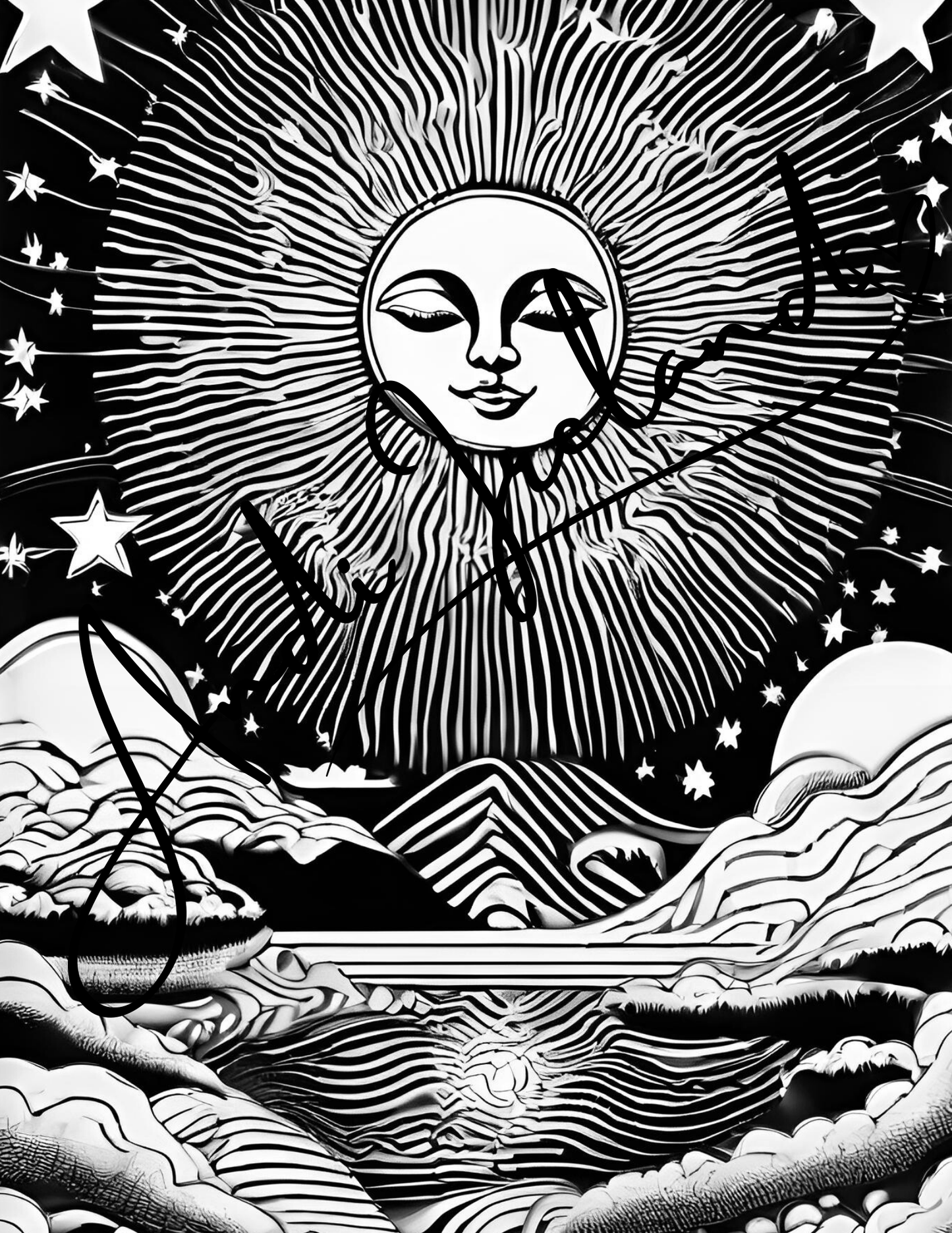 Sun, Moon and Stars Coloring Pages | PDF Download