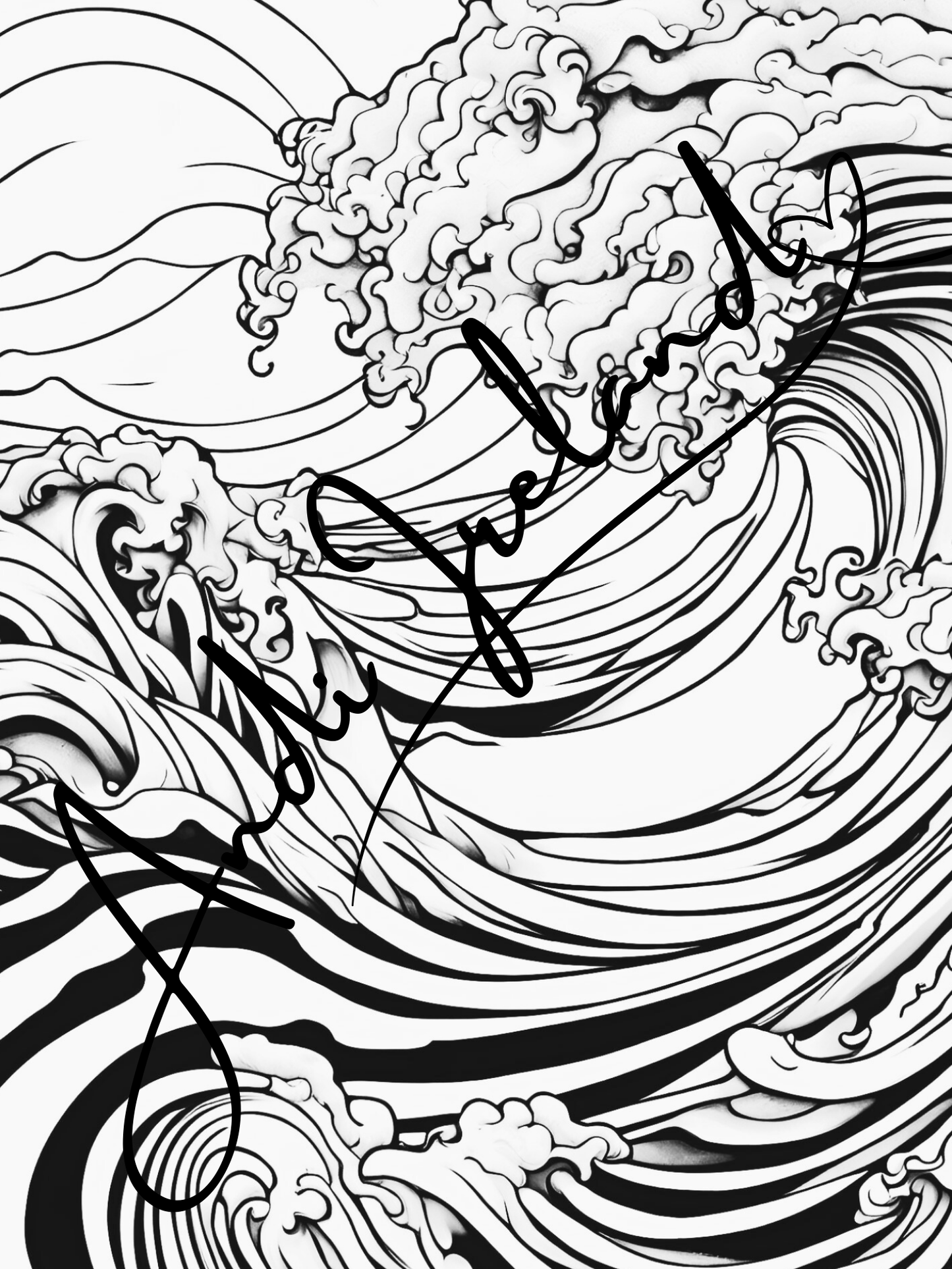 Ocean Waves Patterns Coloring Pages | PDF Download