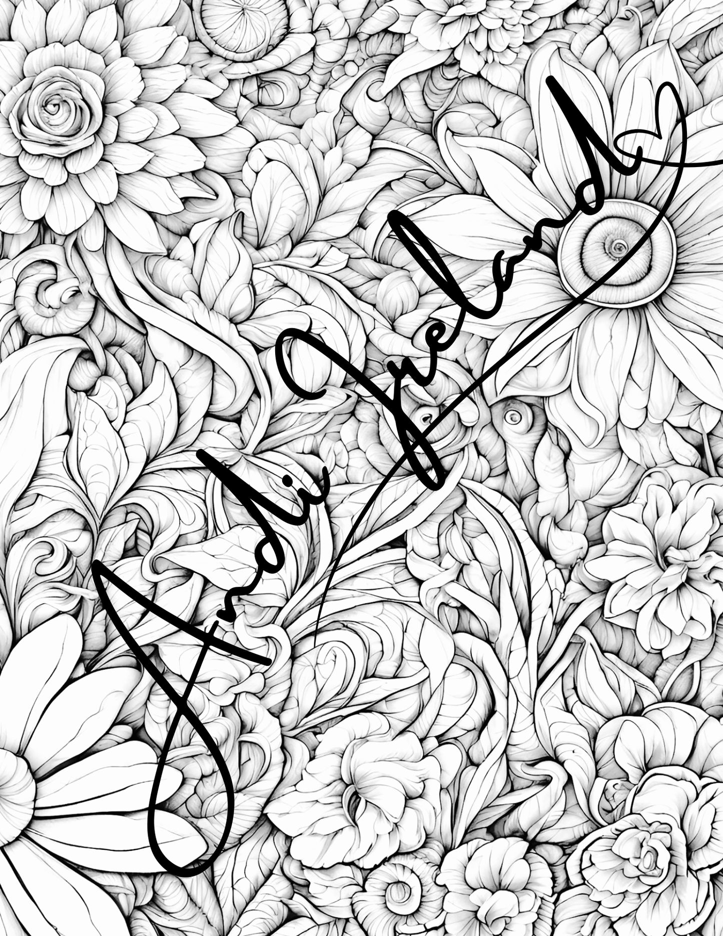 Floral Explosion Abstract Patterns Coloring Pages | PDF Download