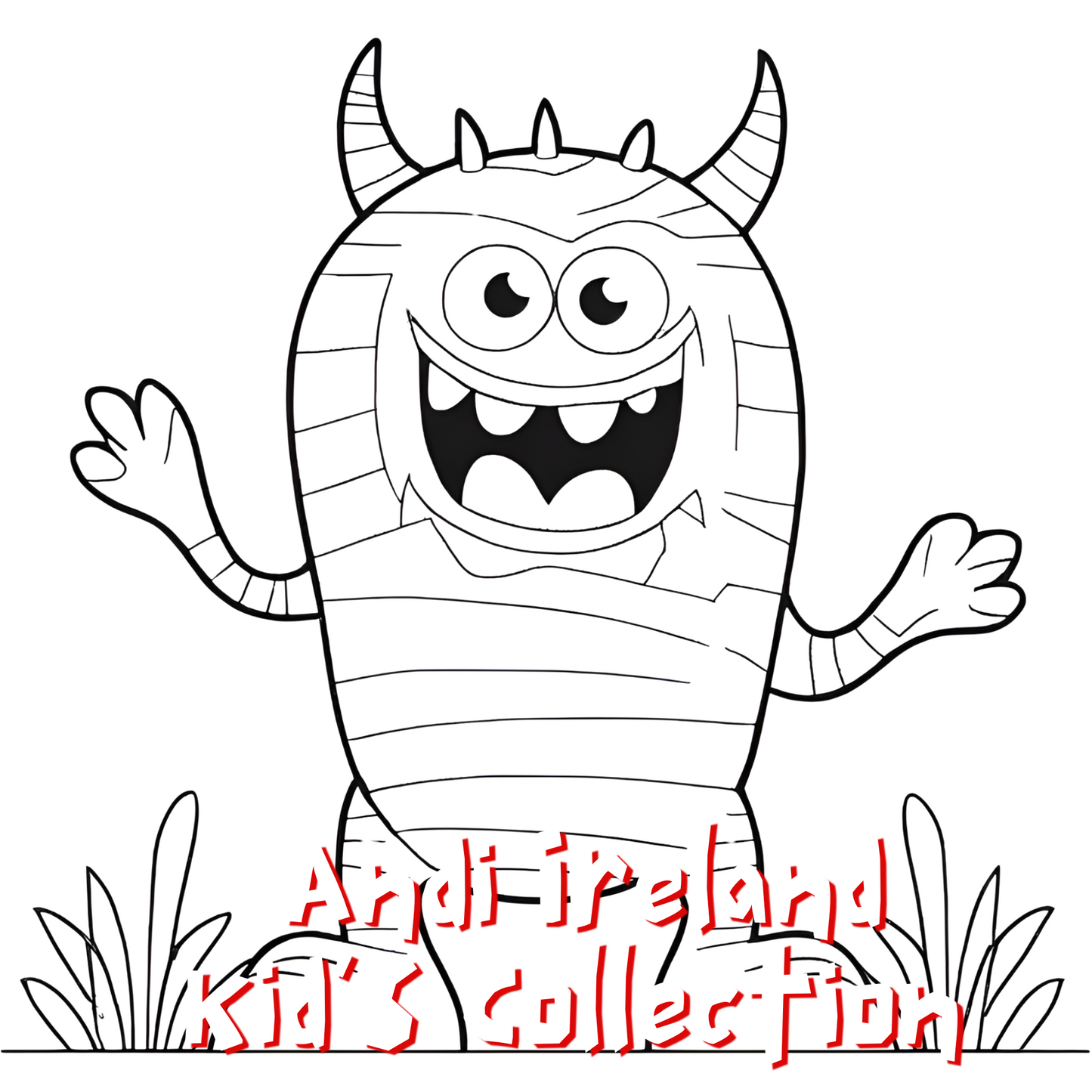 Stevie's Monster Friends Simple Image Coloring Book