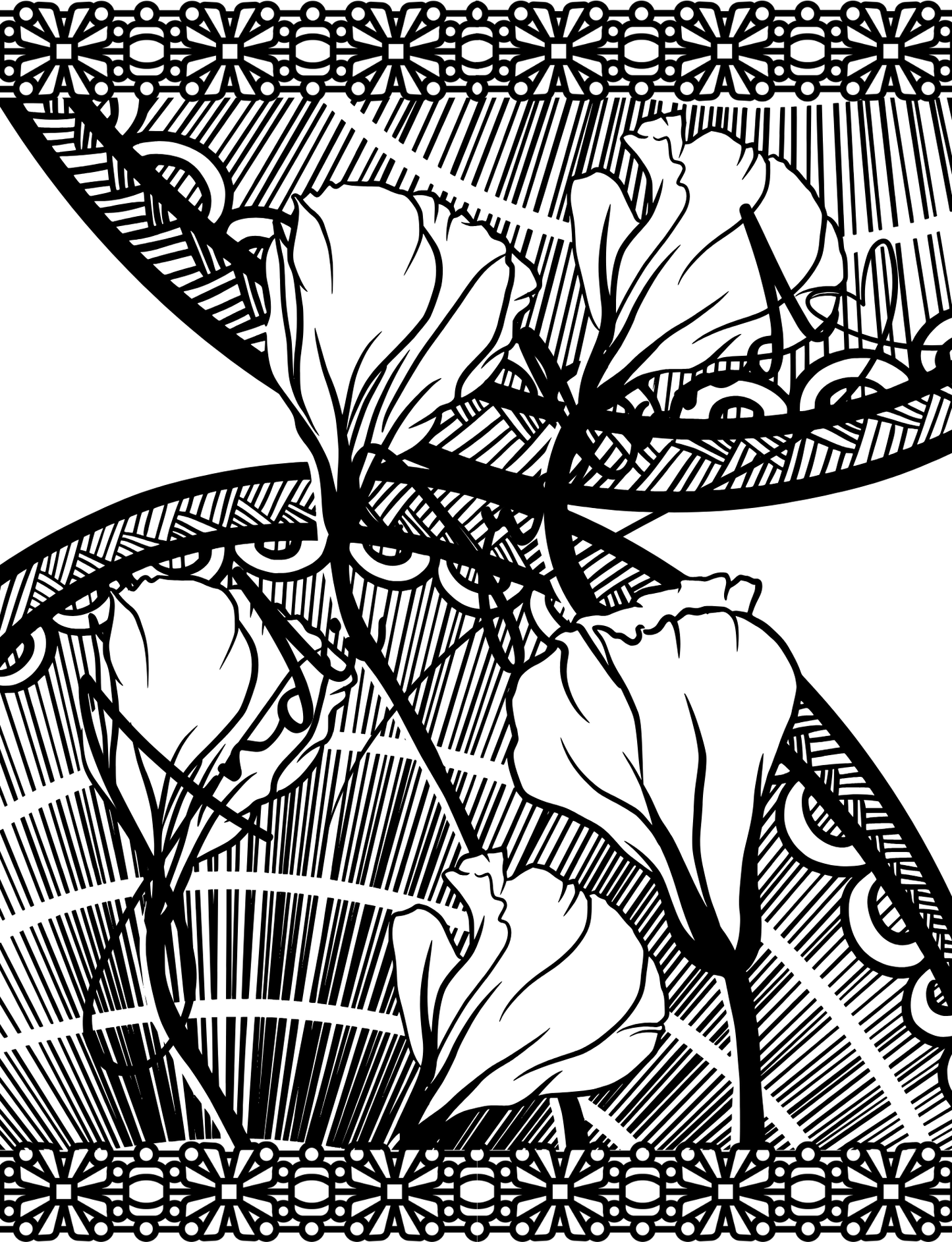 MindSpace Creatives Adult Coloring Book: Florals