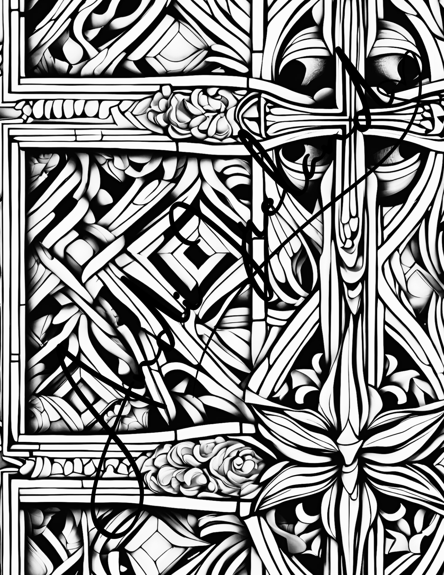 Crossroads Abstract Cross Patterns Coloring Pages | PDF Download