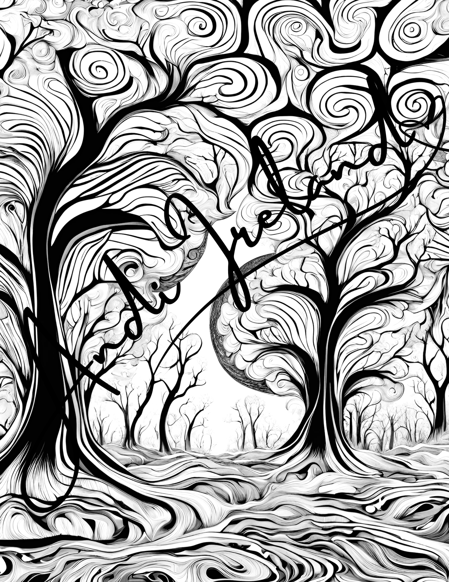 Into The Woods Trees Coloring Pages | PDF Download