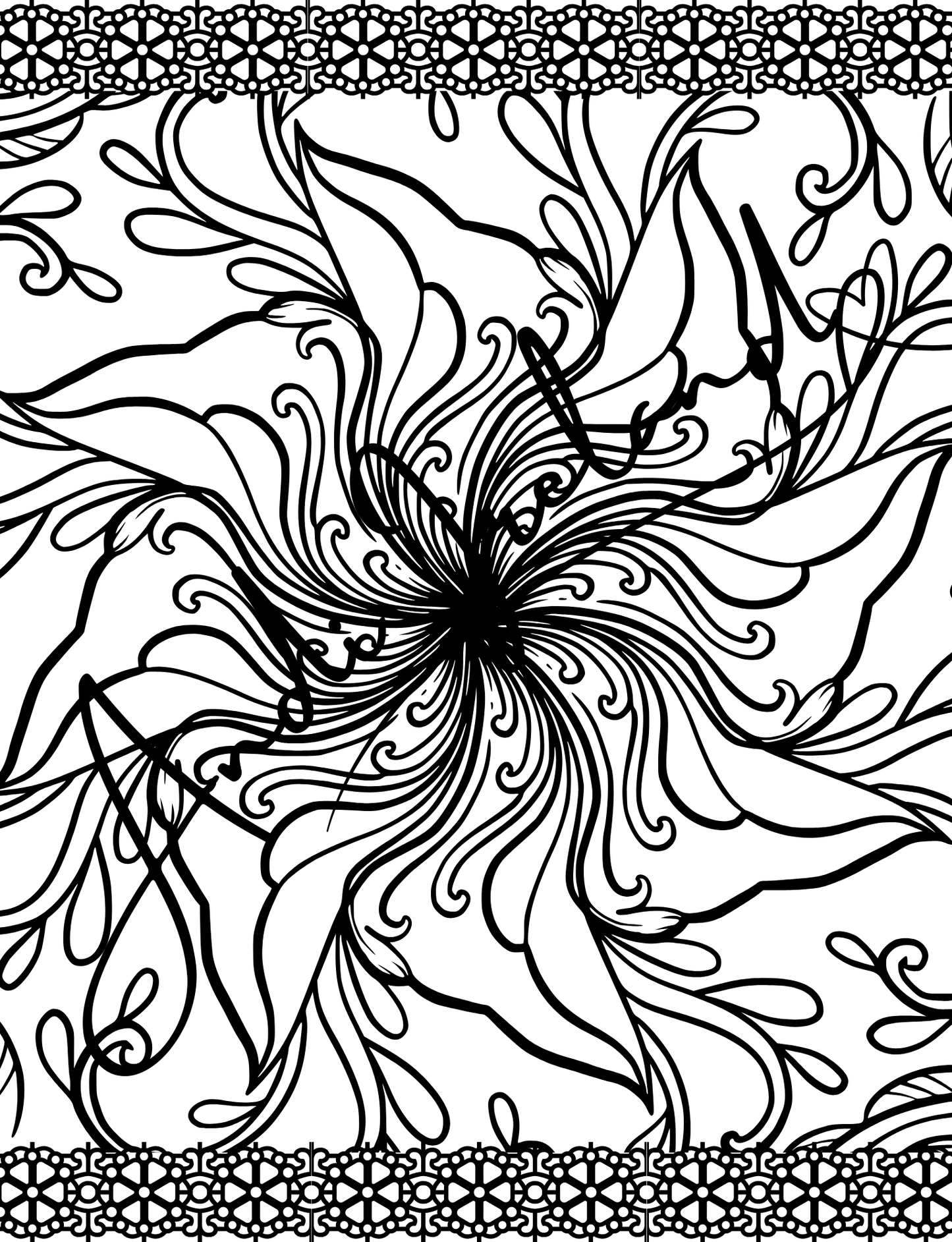 MindSpace Creatives Adult Coloring Book: Florals