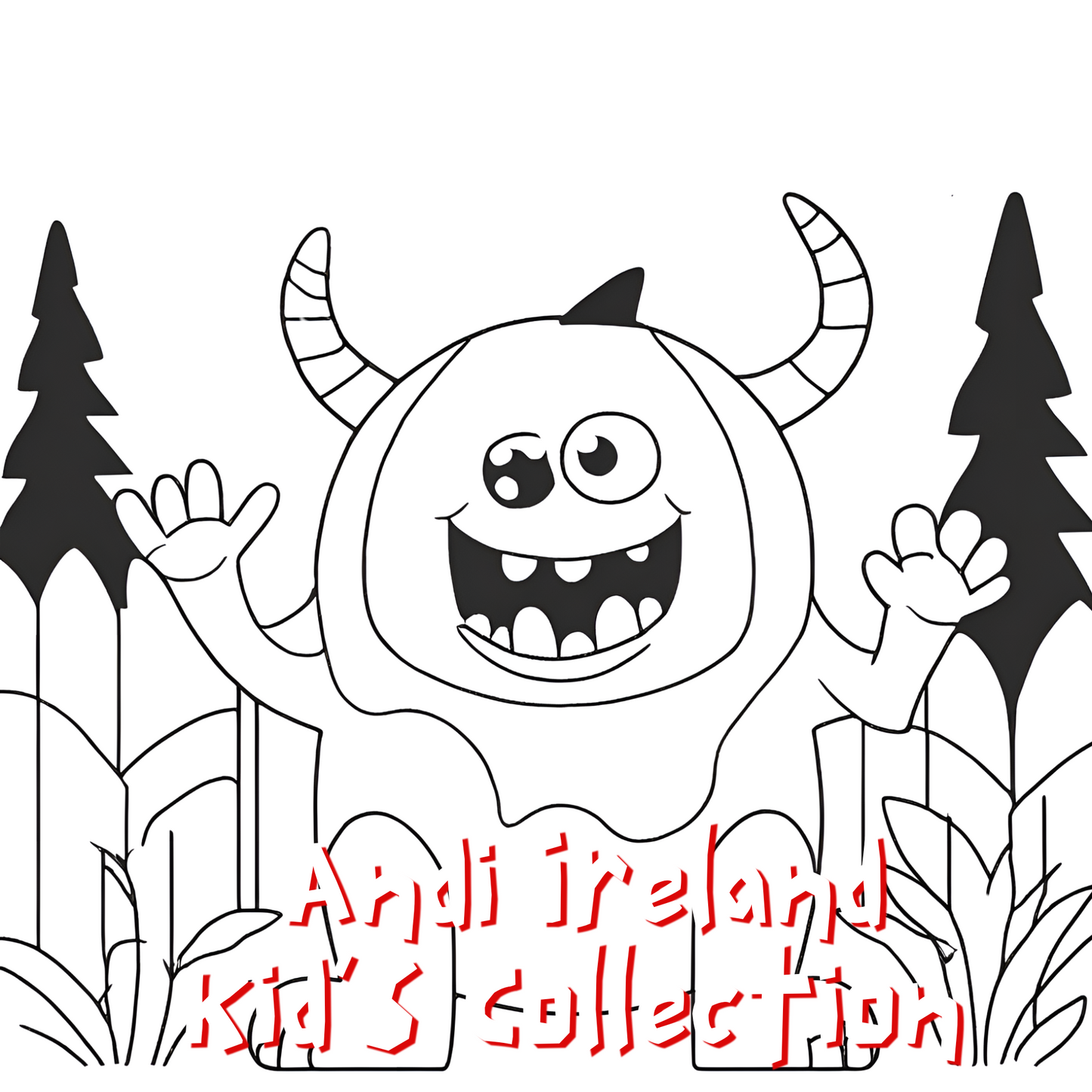 Stevie's Monster Friends Simple Image Coloring Book