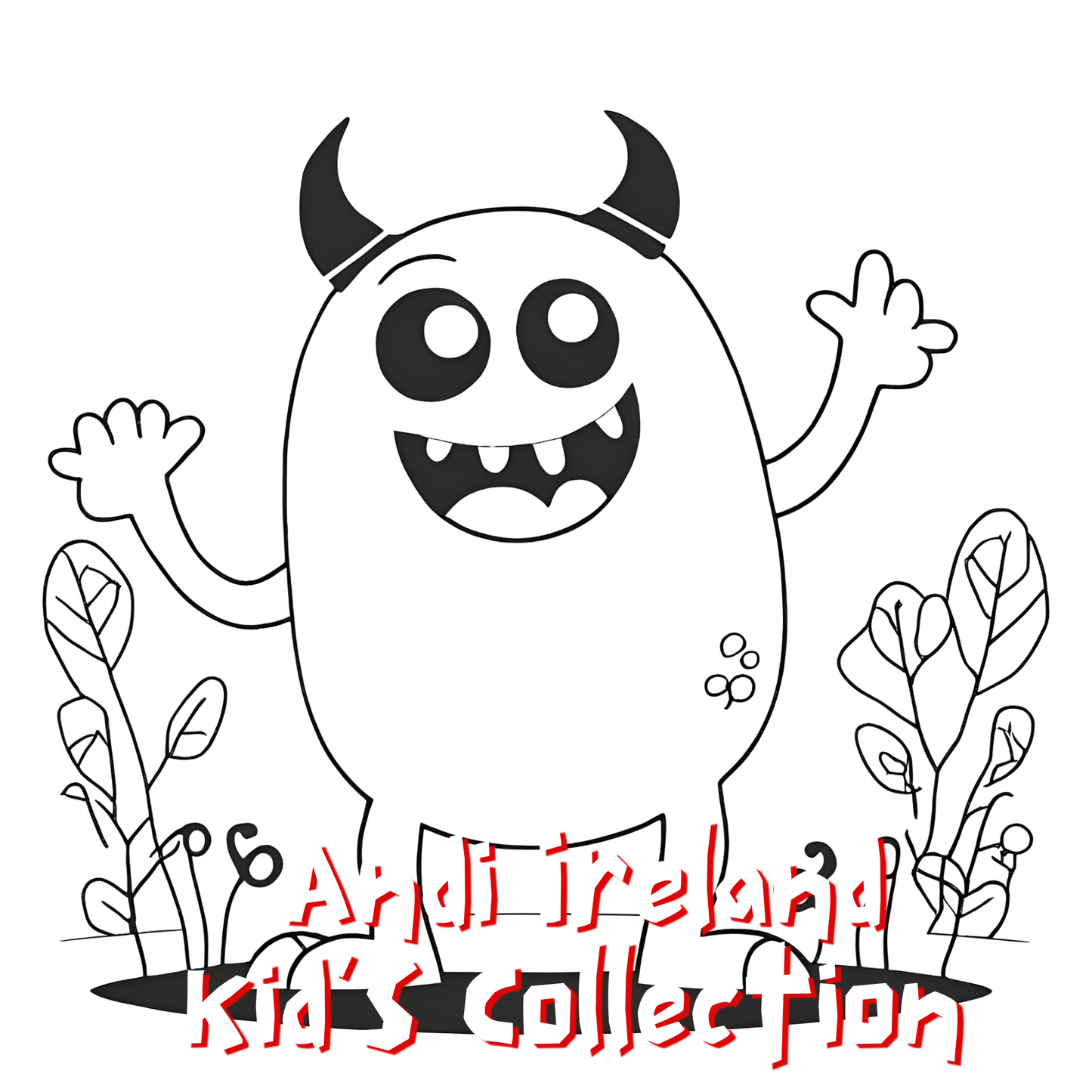 Stevie's Monster Friends Simple Image Coloring Book