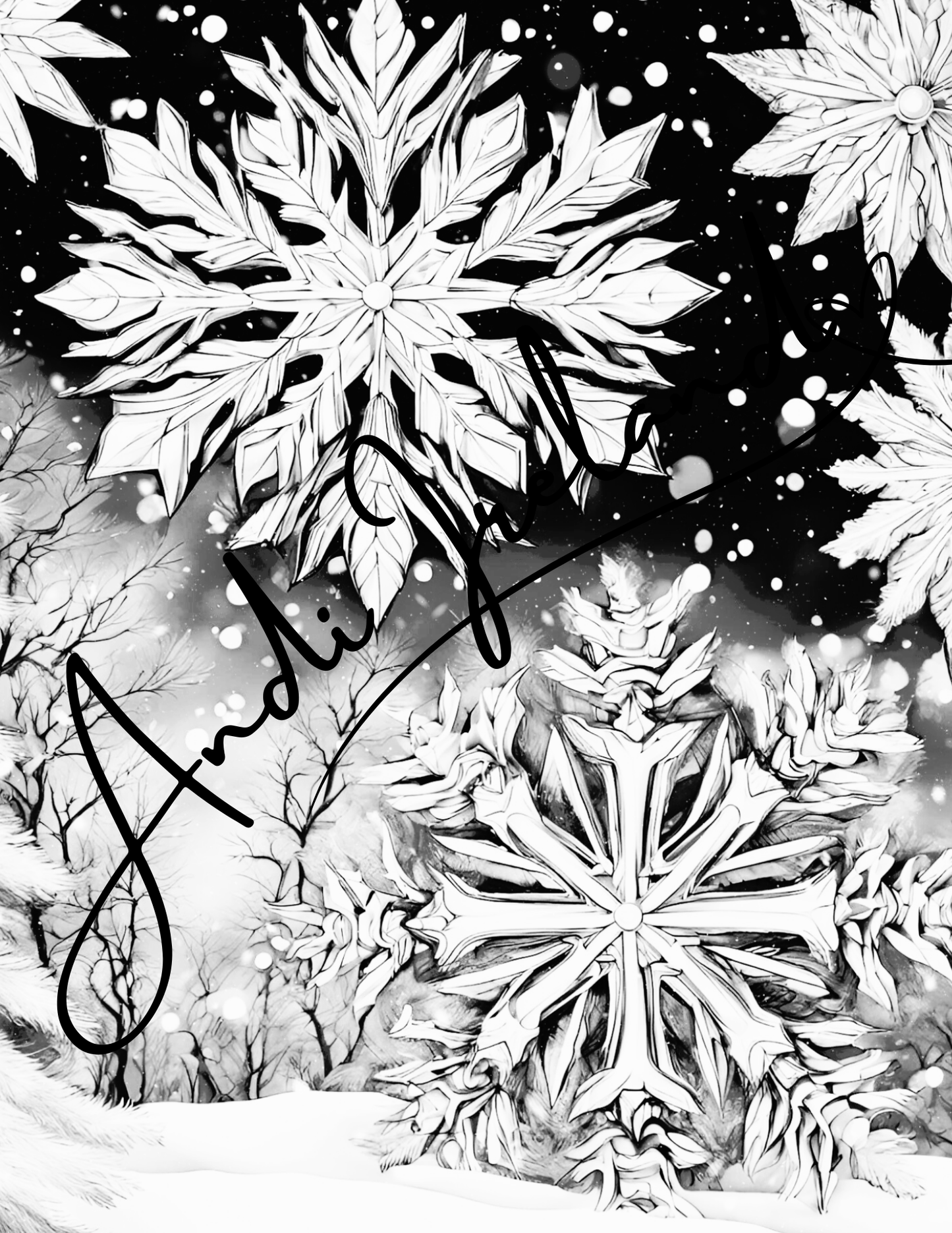 MindSpace Creatives: Adult Coloring Book Snowflake Magic