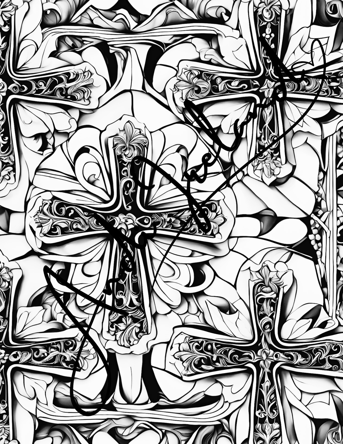 Crossroads Abstract Cross Patterns Coloring Pages | PDF Download