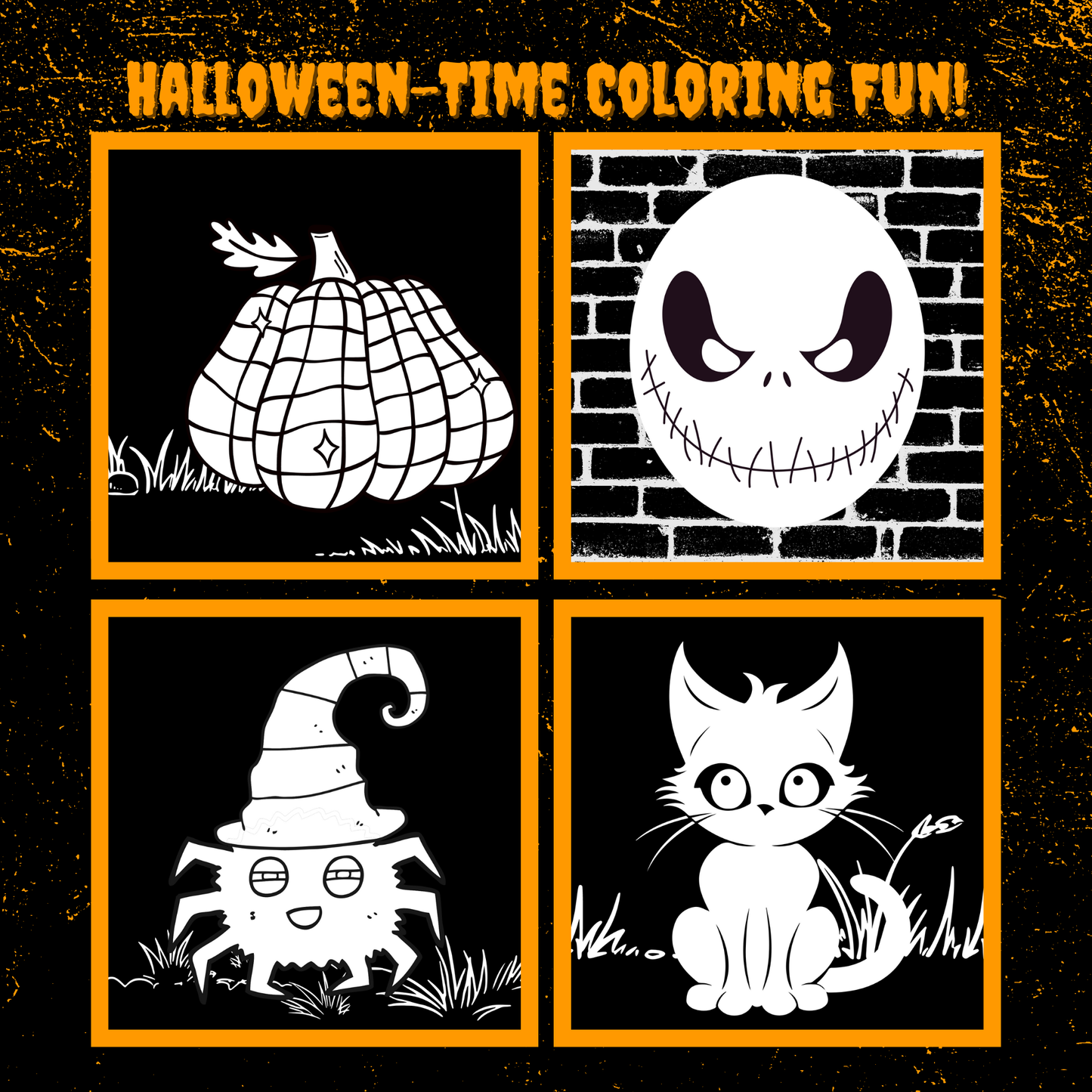 Halloween-Time Coloring Fun!: 40 Simple Image Halloween Coloring Book