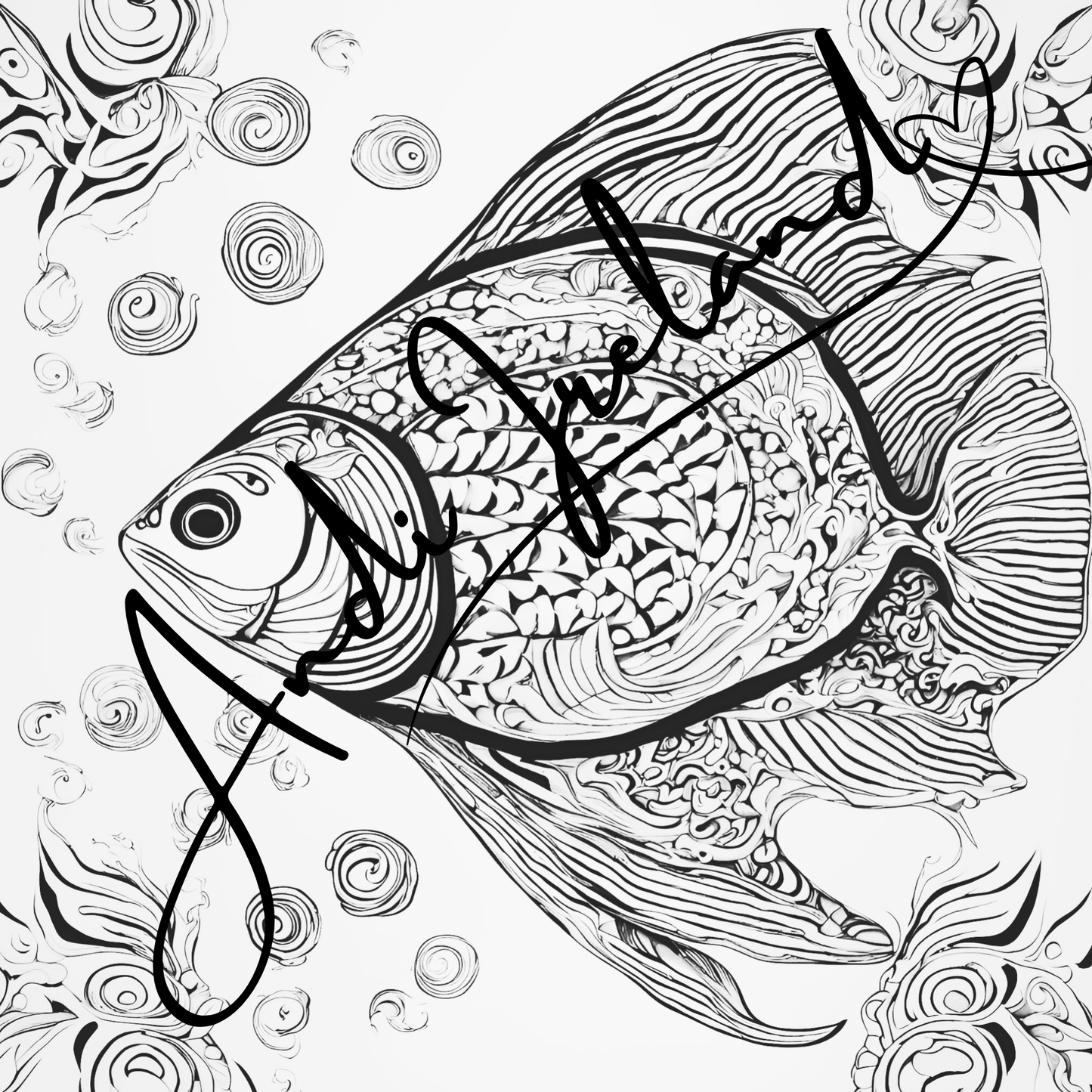 MindSpace Creatives Adult Coloring Book: Creative Coloring Fish Patterns