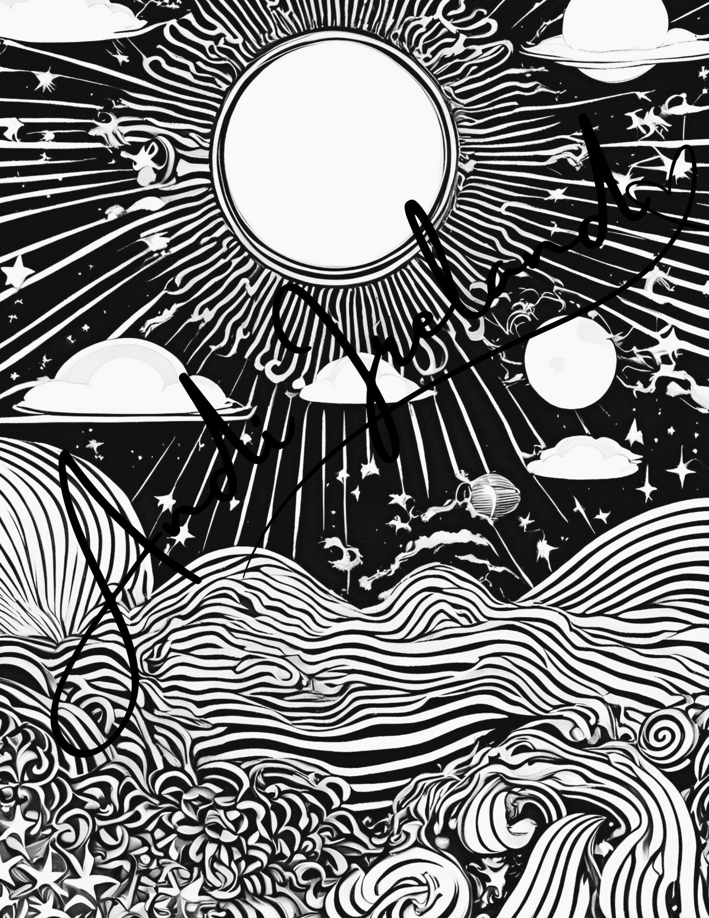 Sun, Moon and Stars Coloring Pages | PDF Download