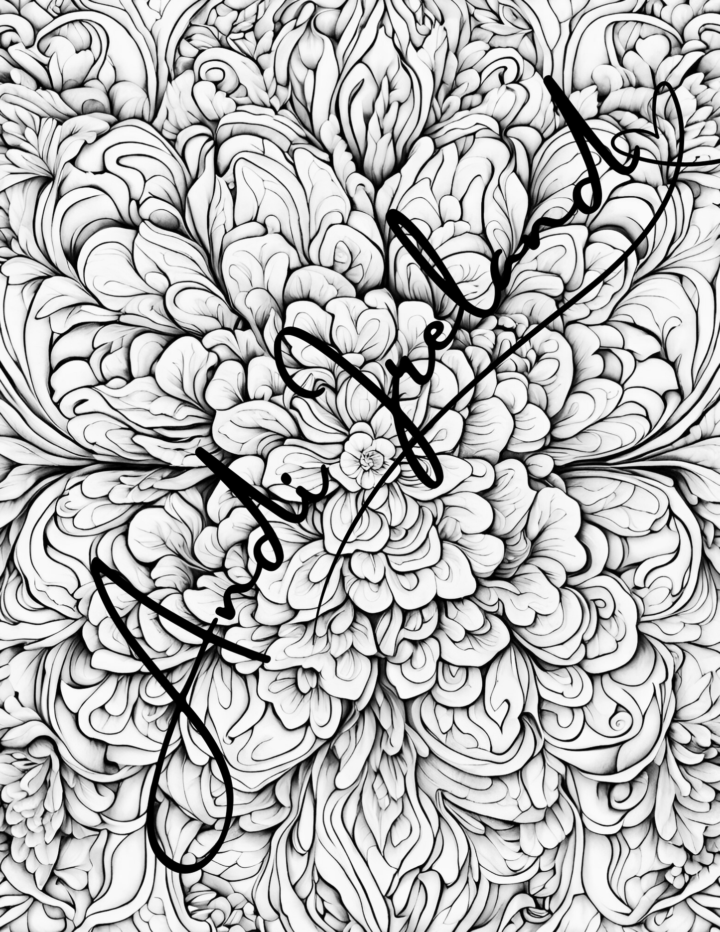 Floral Explosion Abstract Patterns Coloring Pages | PDF Download