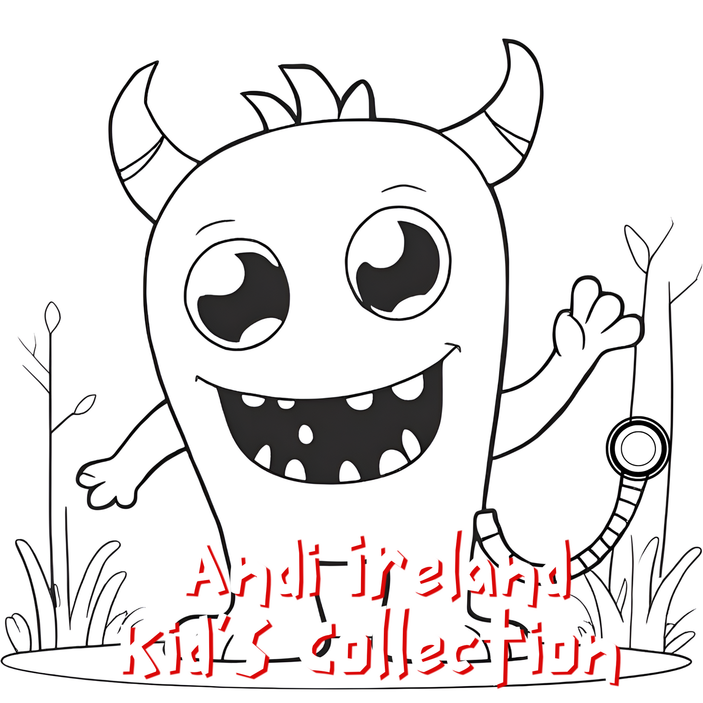 Stevie's Monster Friends Simple Image Coloring Book