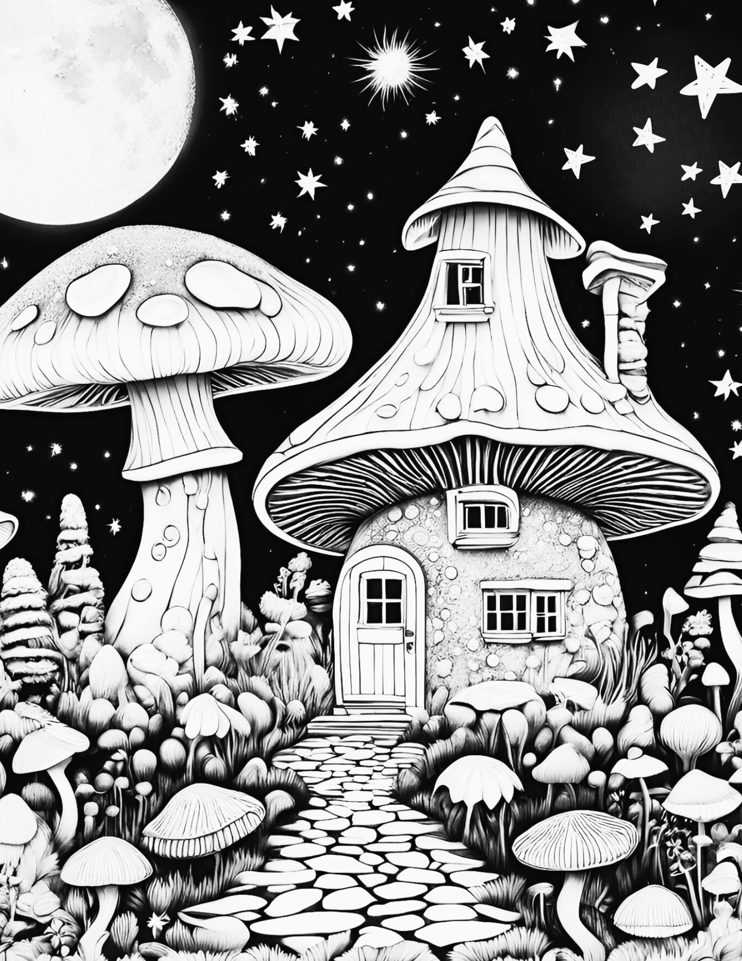 Mushroom Castle Coloring Pages | PDF Download