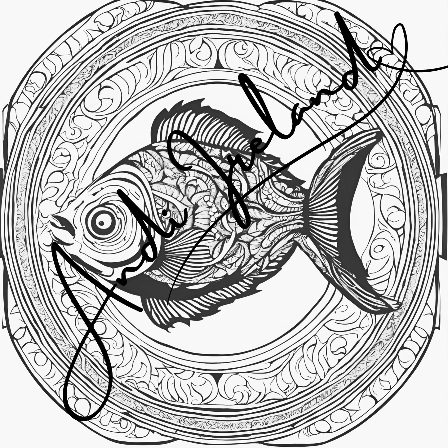 MindSpace Creatives Adult Coloring Book: Creative Coloring Fish Patterns