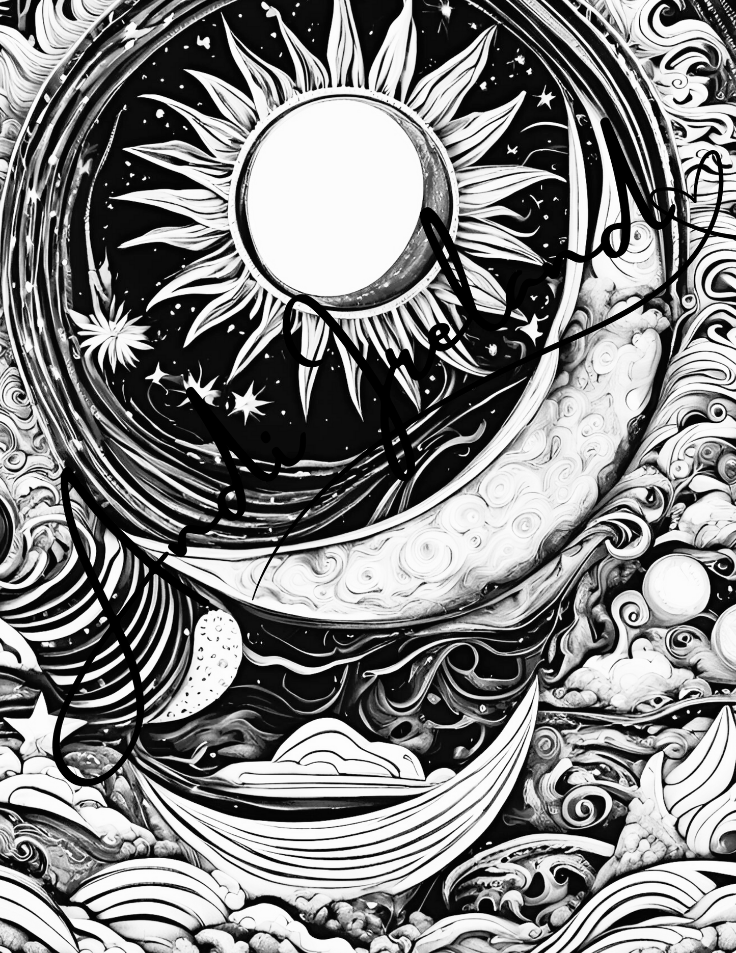 Sun, Moon and Stars Coloring Pages | PDF Download