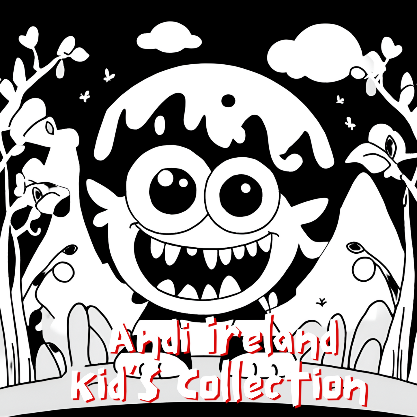 Stevie's Monster Friends Simple Image Coloring Book