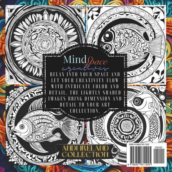 MindSpace Creatives Adult Coloring Book: Creative Coloring Fish Patterns