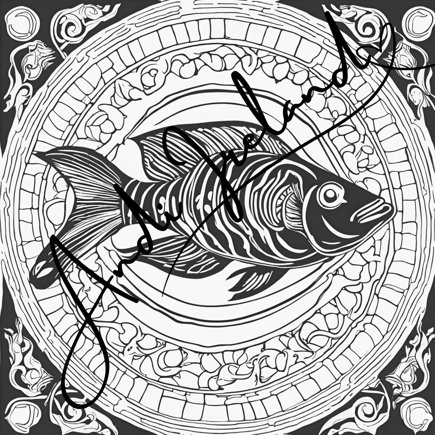 MindSpace Creatives Adult Coloring Book: Creative Coloring Fish Patterns