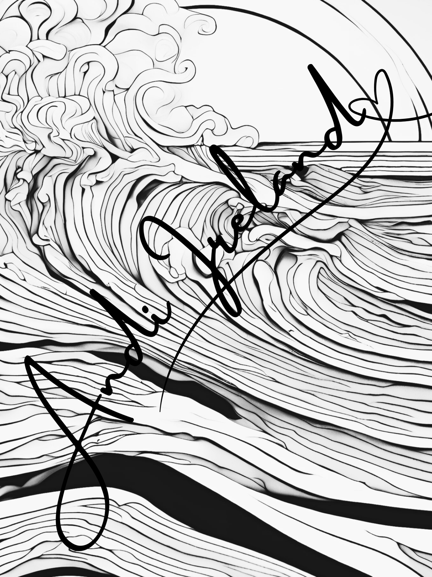 Ocean Waves Patterns Coloring Pages | PDF Download