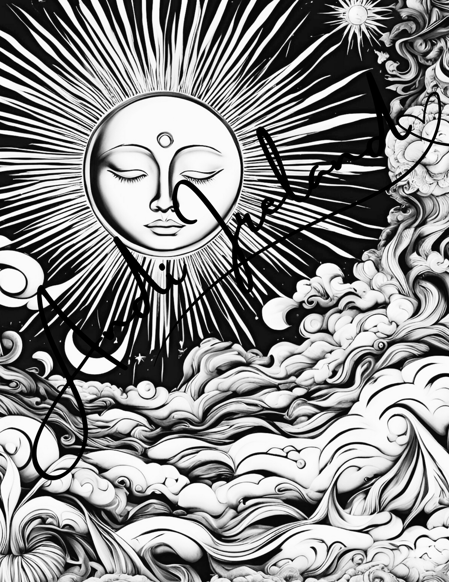 Sun, Moon and Stars Coloring Pages | PDF Download