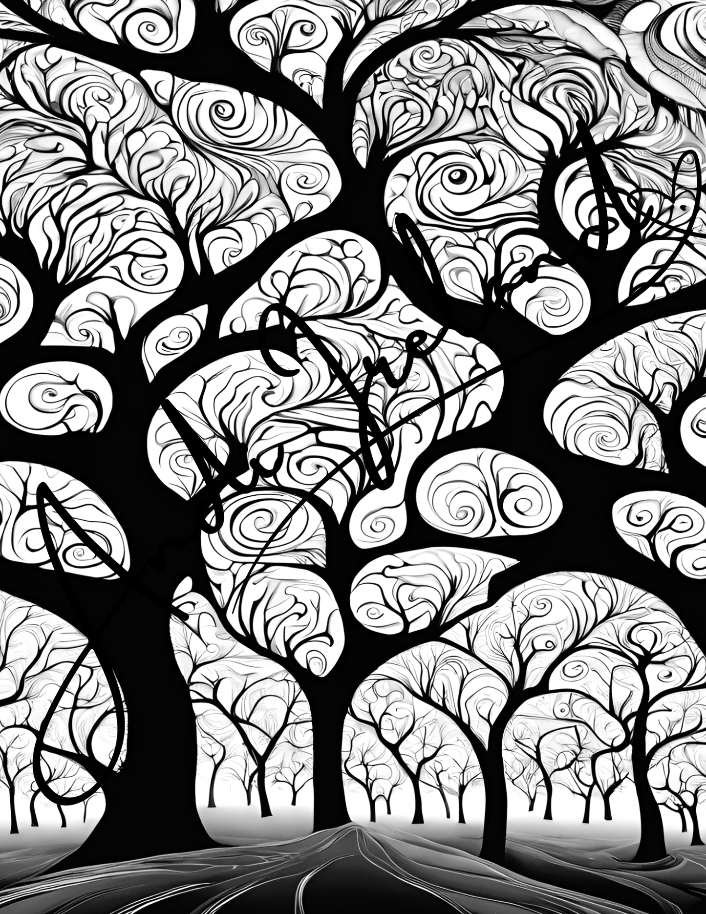 Into The Woods Trees Coloring Pages | PDF Download