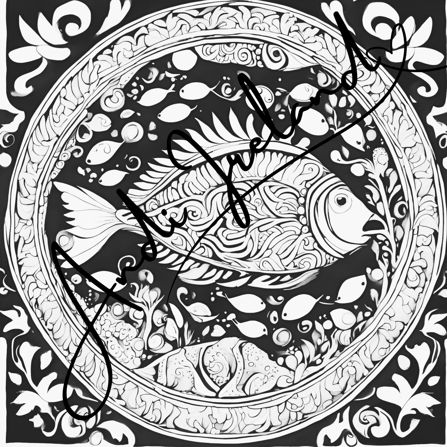 MindSpace Creatives Adult Coloring Book: Creative Coloring Fish Patterns