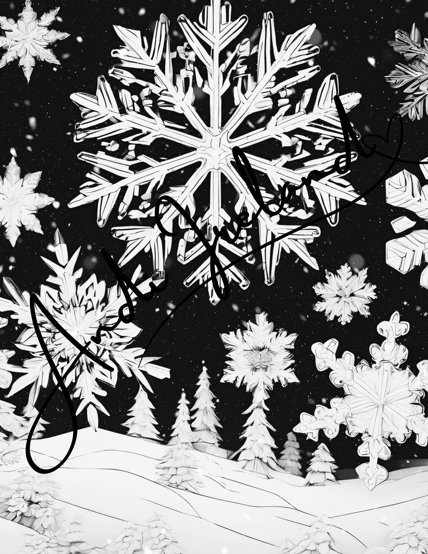 MindSpace Creatives: Adult Coloring Book Snowflake Magic