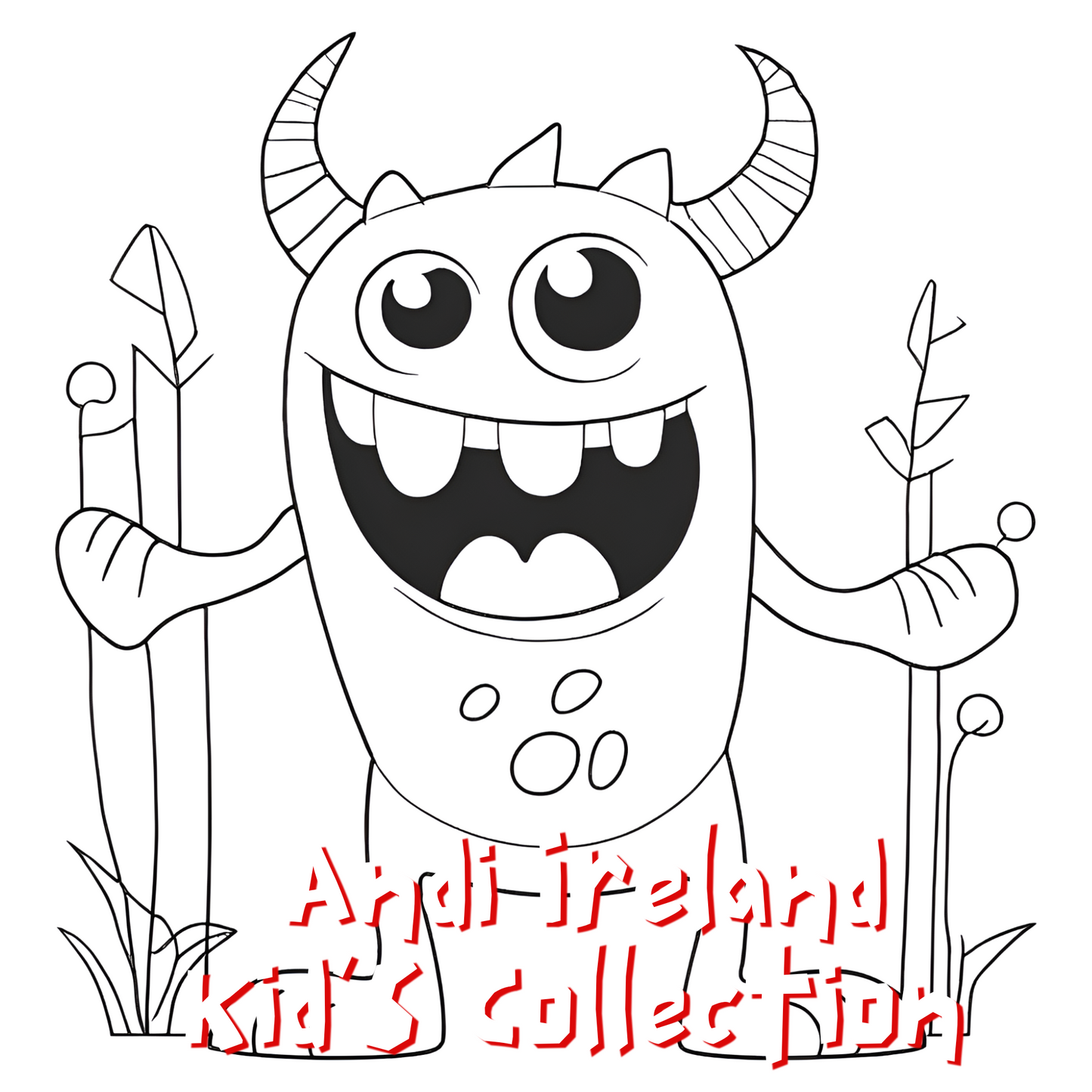 Stevie's Monster Friends Simple Image Coloring Book