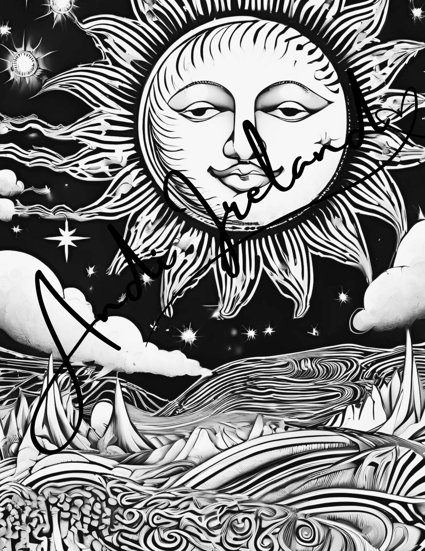 Sun, Moon and Stars Coloring Pages | PDF Download