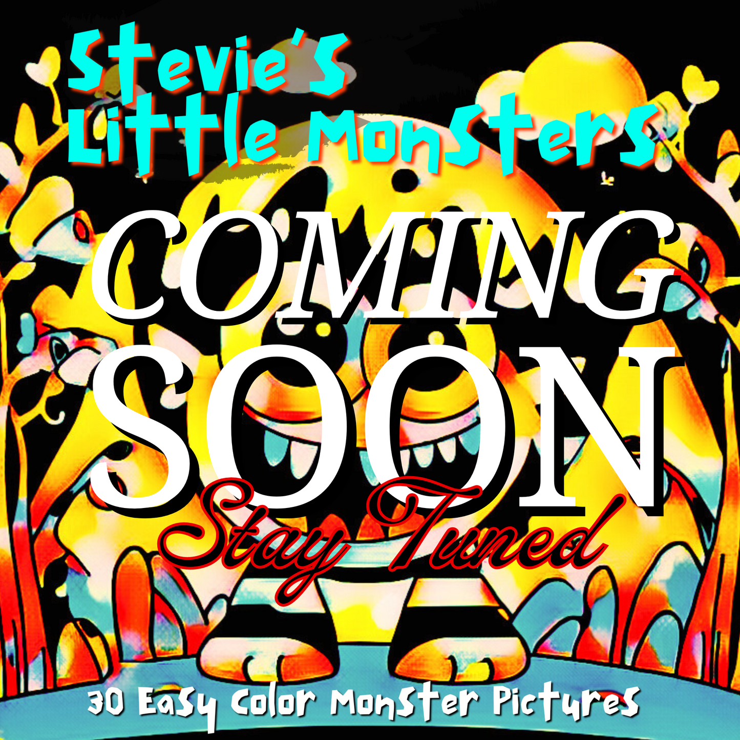 Stevie's Monster Friends Simple Image Coloring Book